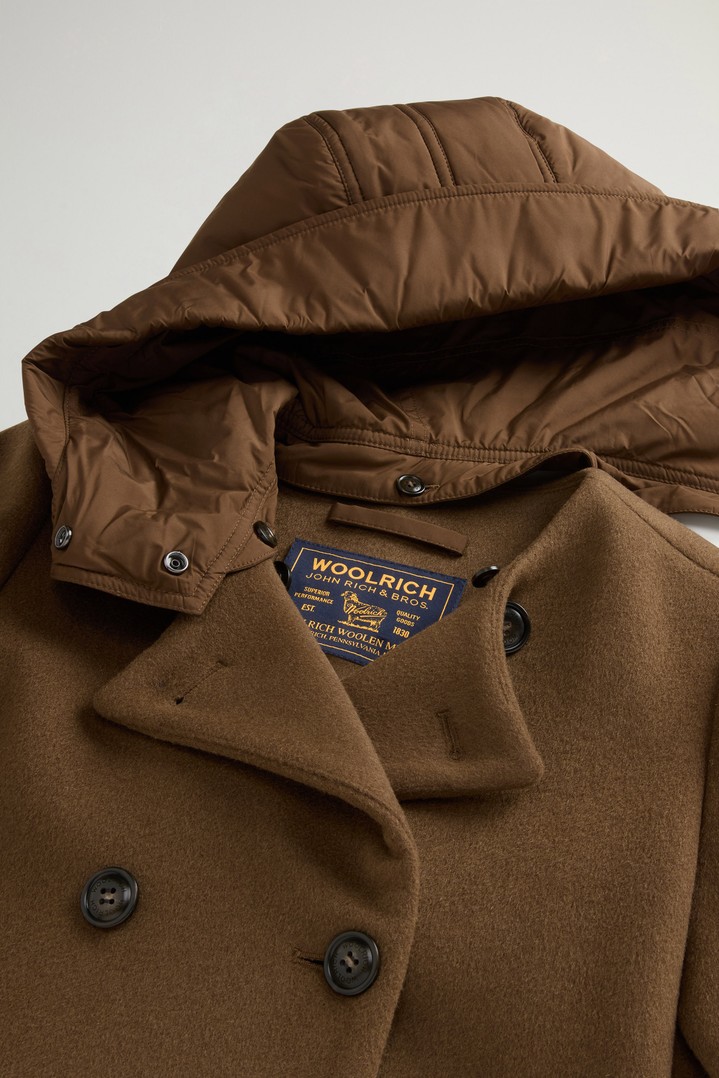MELTON WOOL COAT Green photo 6 | Woolrich
