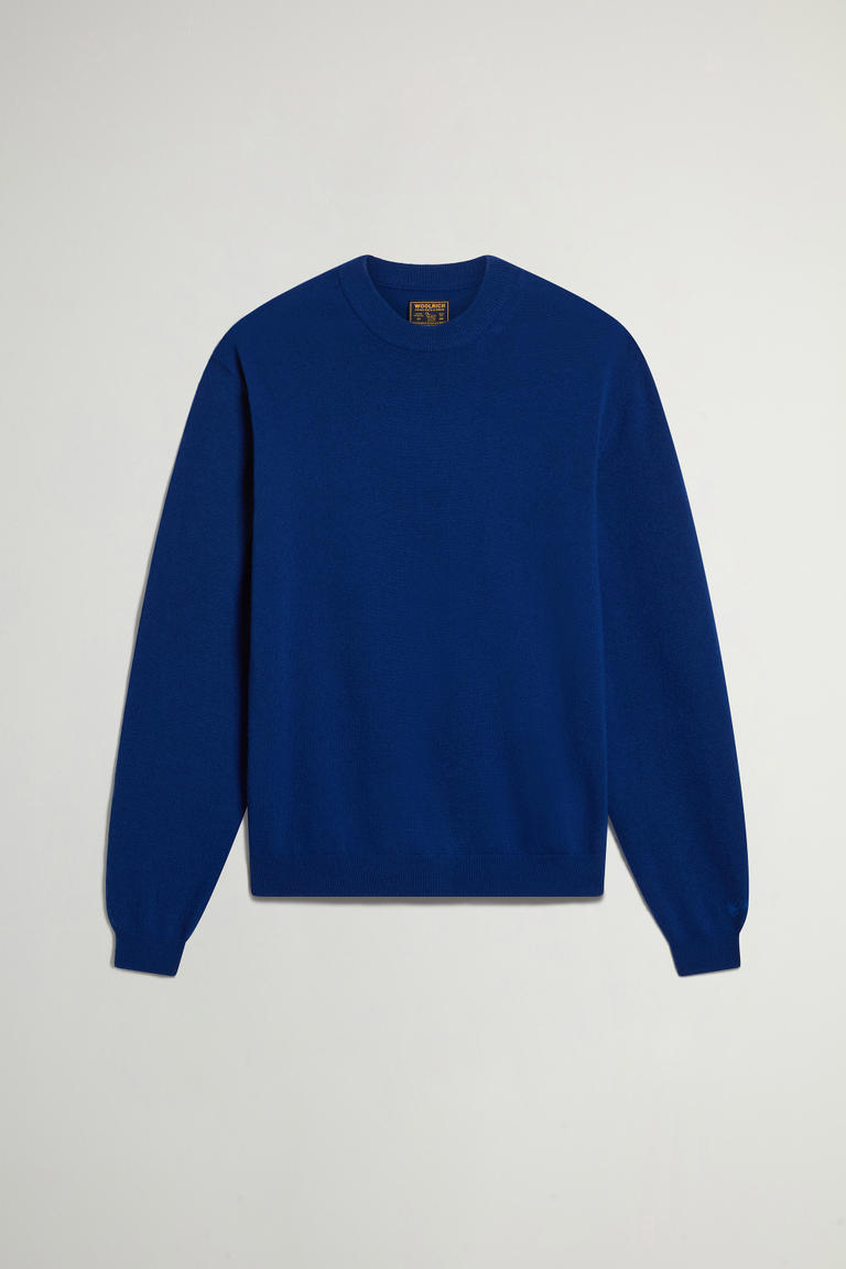 Pullover aus reiner Schurwolle mit Rundhalsausschnitt Blau photo 1 | Woolrich