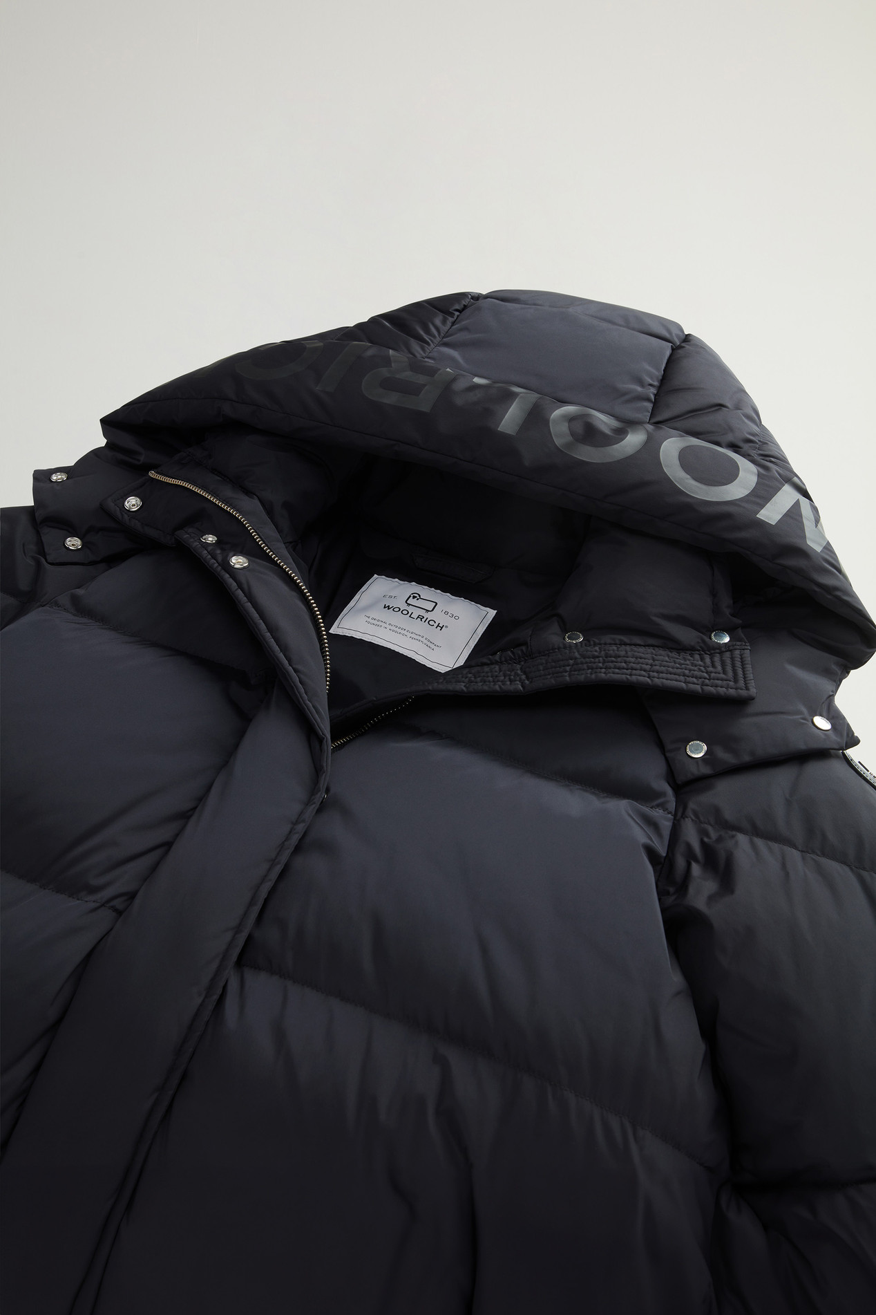 Aurora Long Parka in Stretch Nylon Black photo 6 | Woolrich