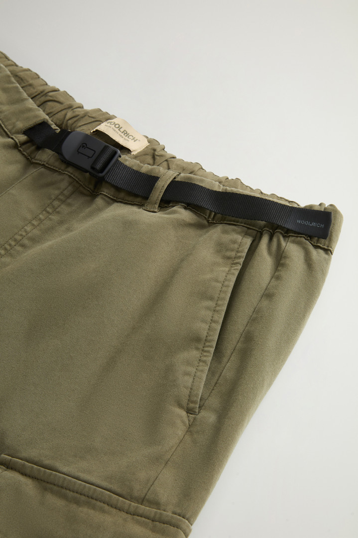 Garment-Dyed Cargo Pants with Belt Green photo 6 | Woolrich