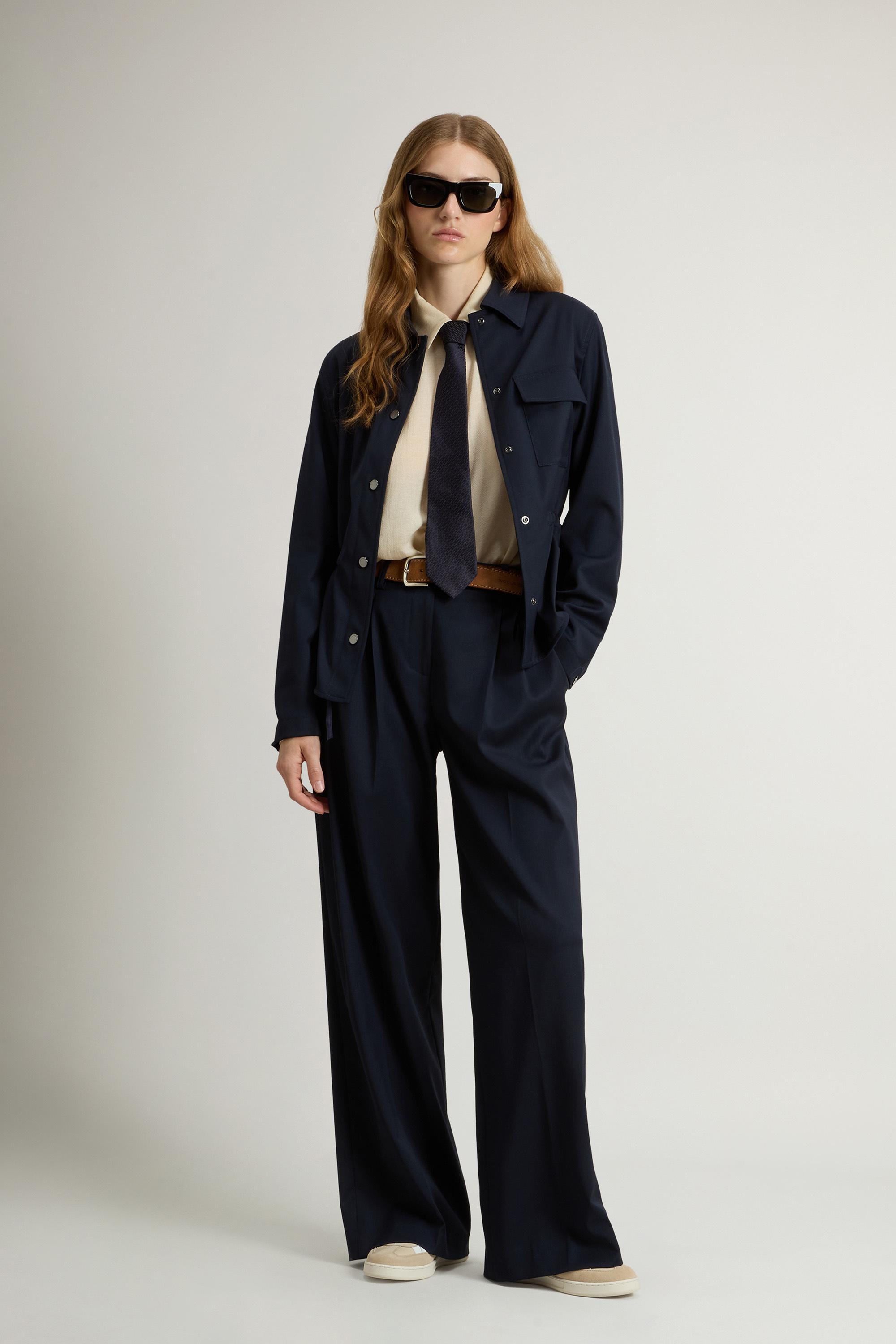 Overshirt in Wool Blend Blue photo 1 | Woolrich