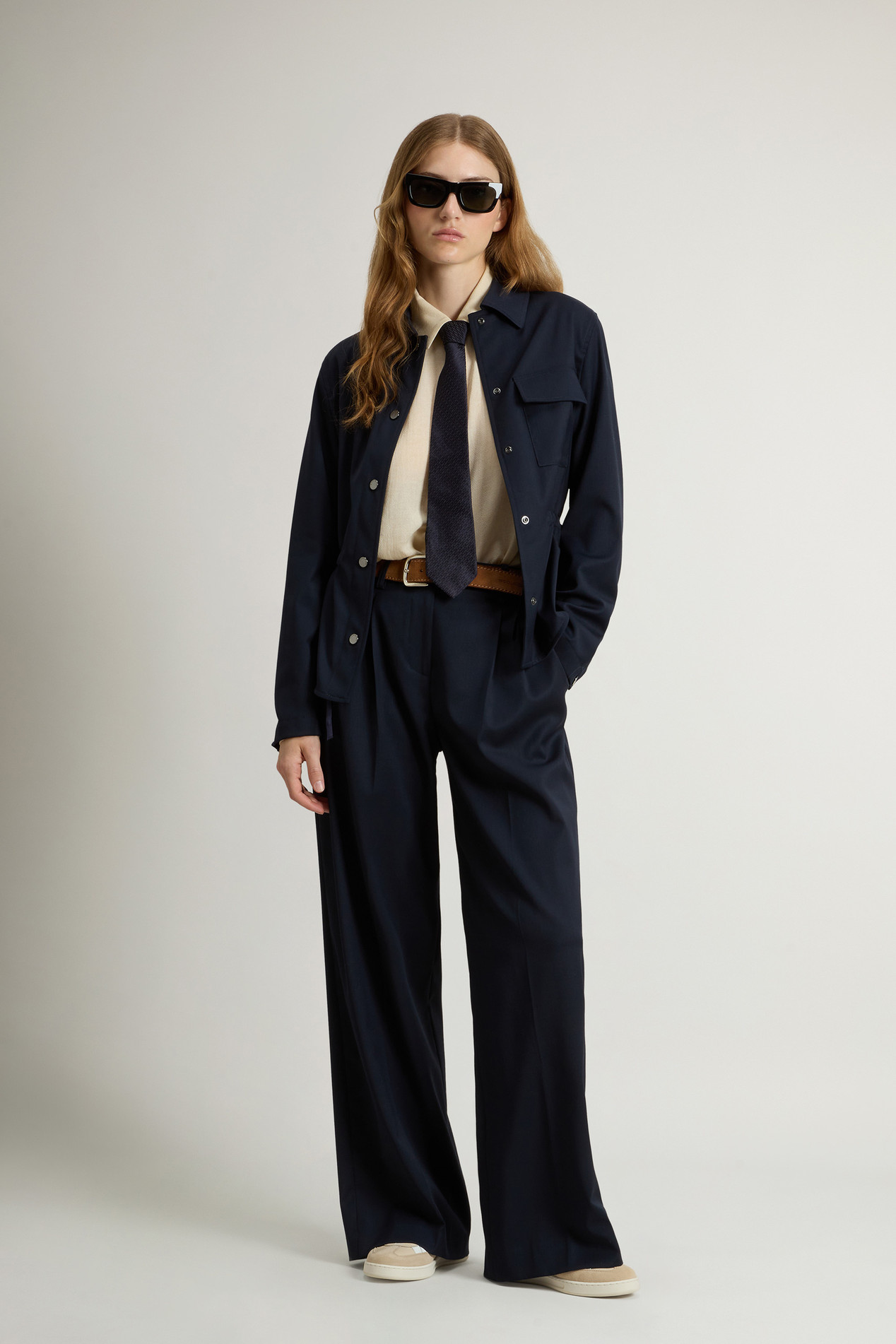 Overshirt in Wool Blend Blue photo 2 | Woolrich