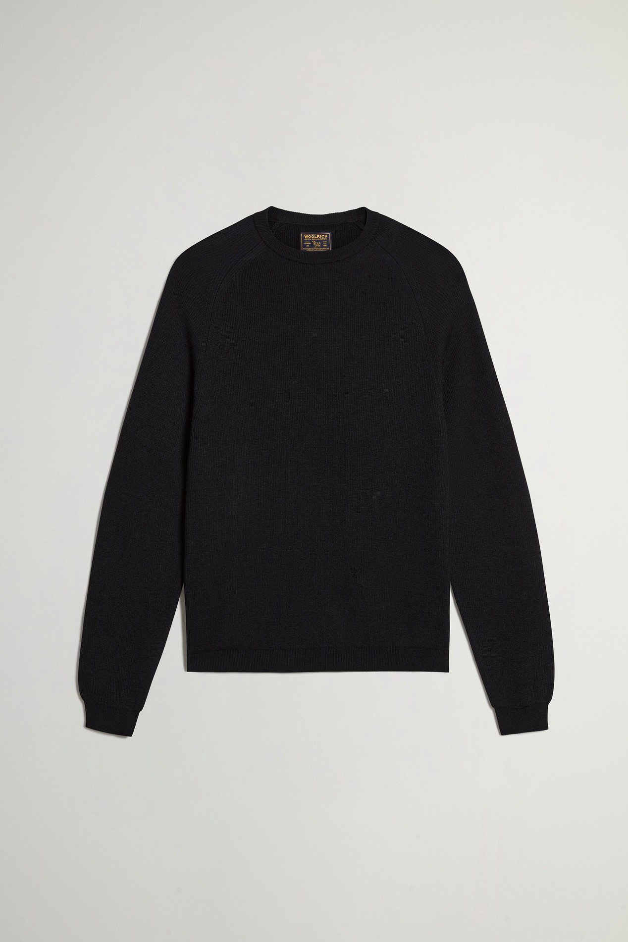 Trui met ronde hals van zuivere Merino-scheerwol Zwart photo 1 | Woolrich