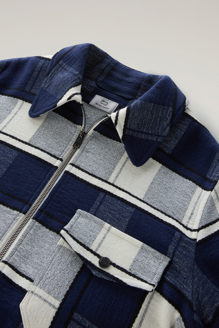 Gentry Overshirt in Manteco Recycled Cotton Fleece Blue photo 2 | Woolrich