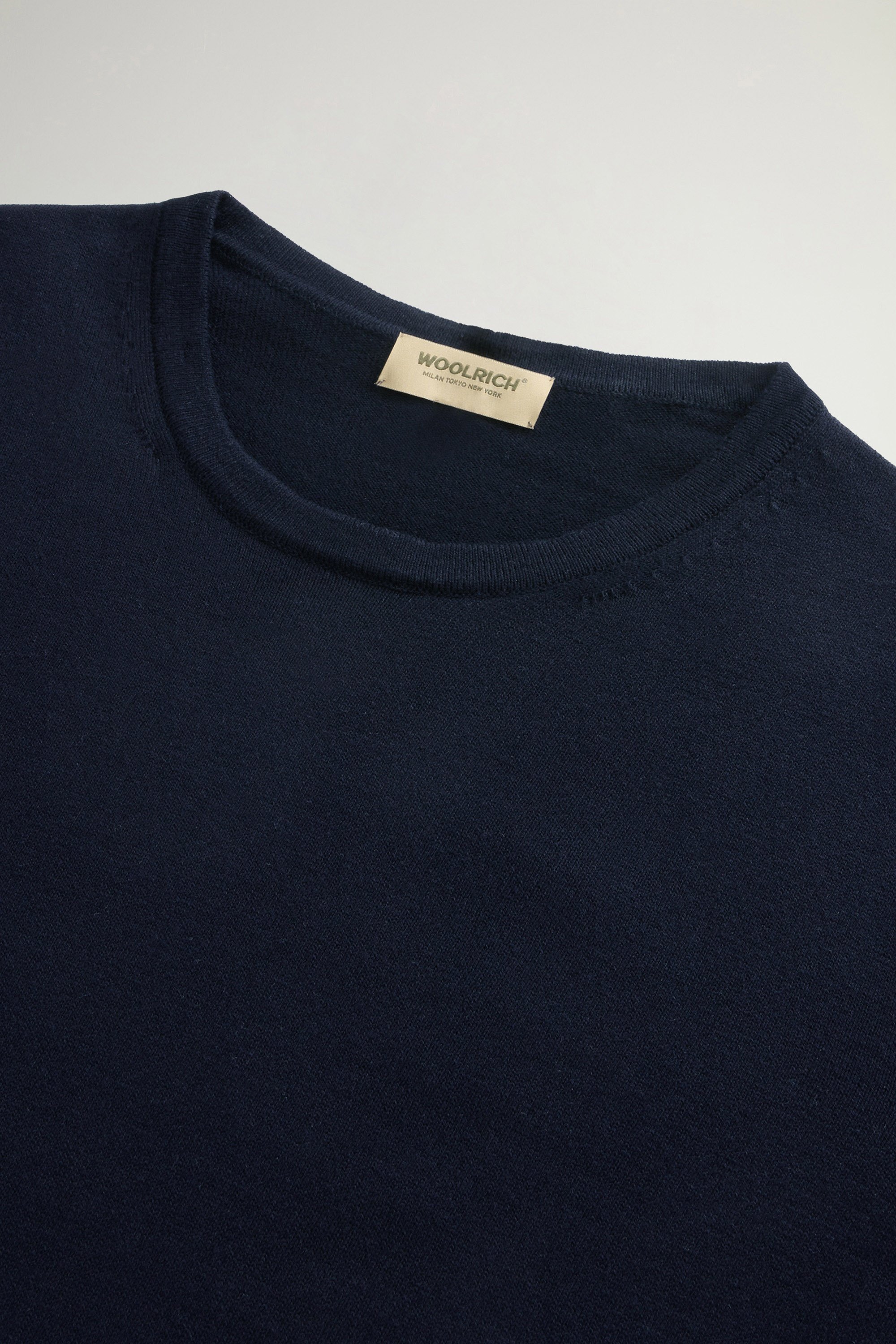 Short-Sleeved Pure Cotton Sweater Blue photo 6 | Woolrich