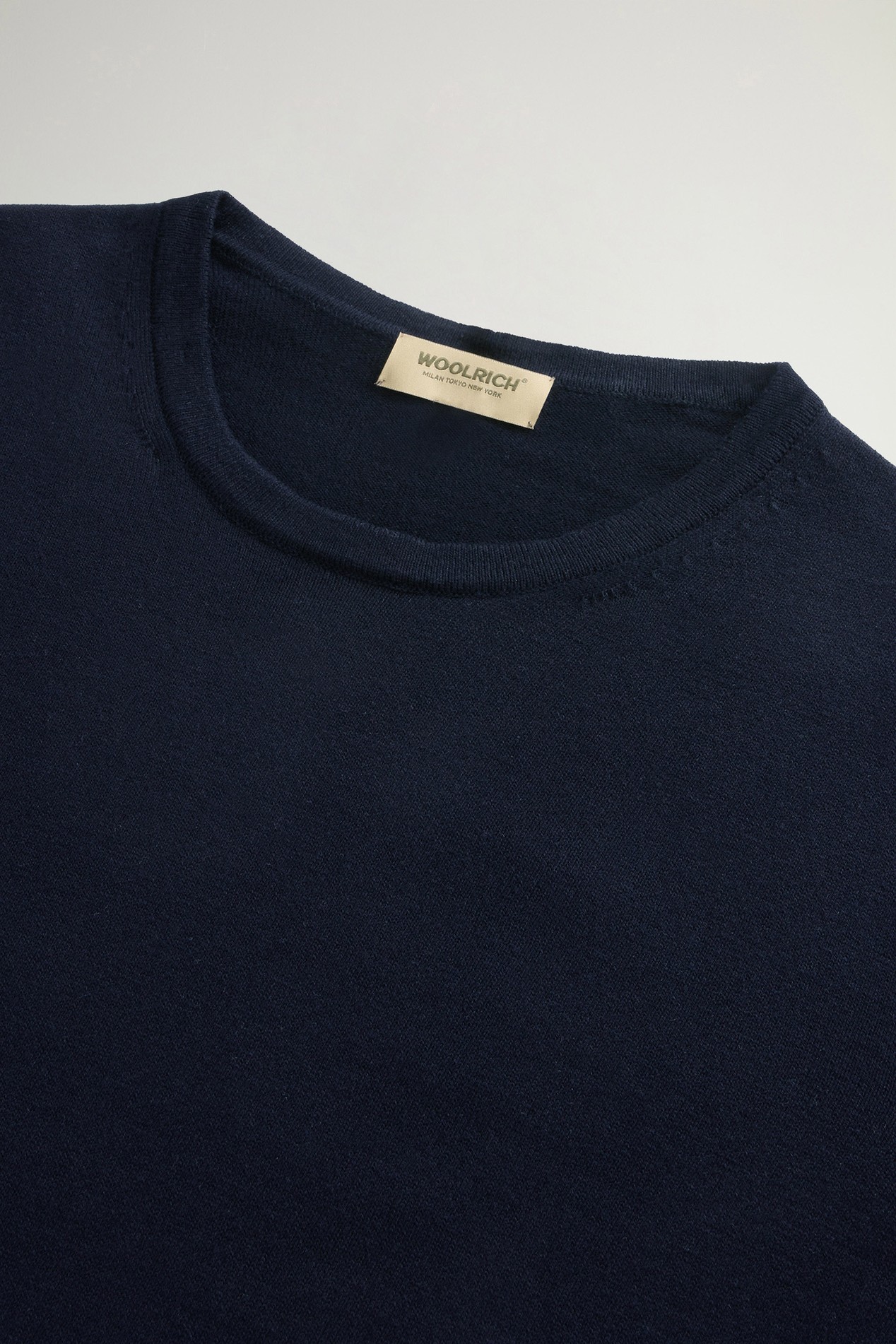 Short-Sleeved Pure Cotton Sweater Blue photo 6 | Woolrich