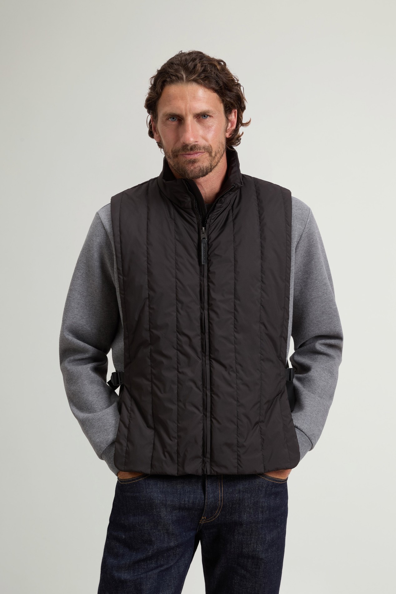 PADDED BIB-MICROFIBER Black photo 1 | Woolrich