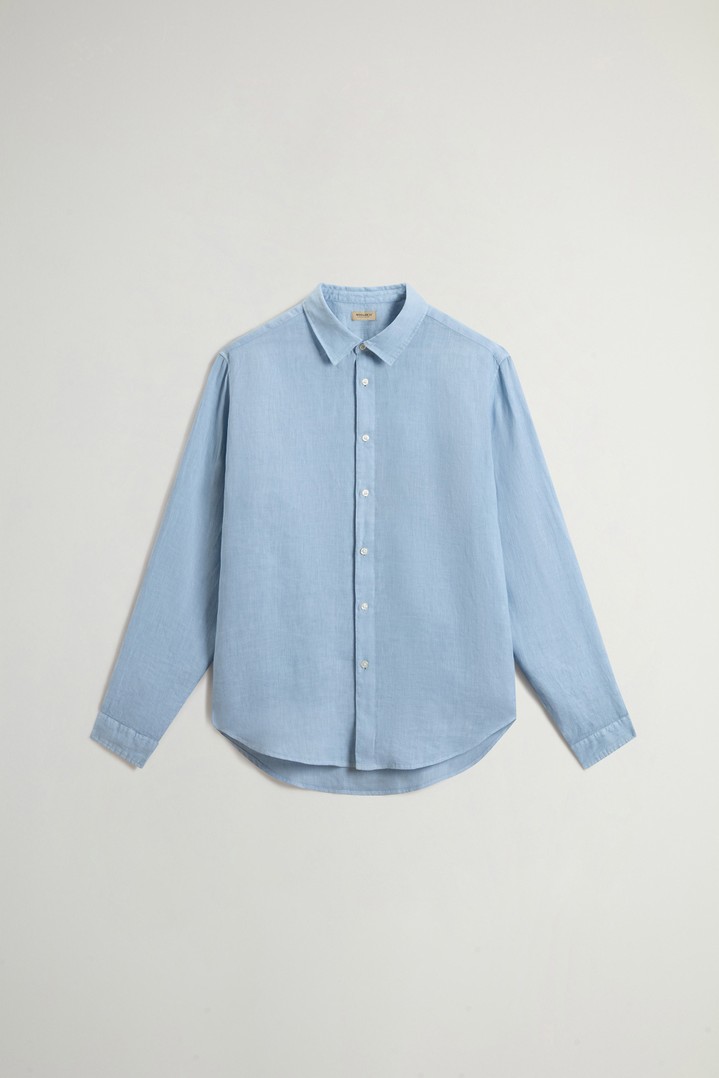 LINEN SHIRT Blue photo 5 | Woolrich