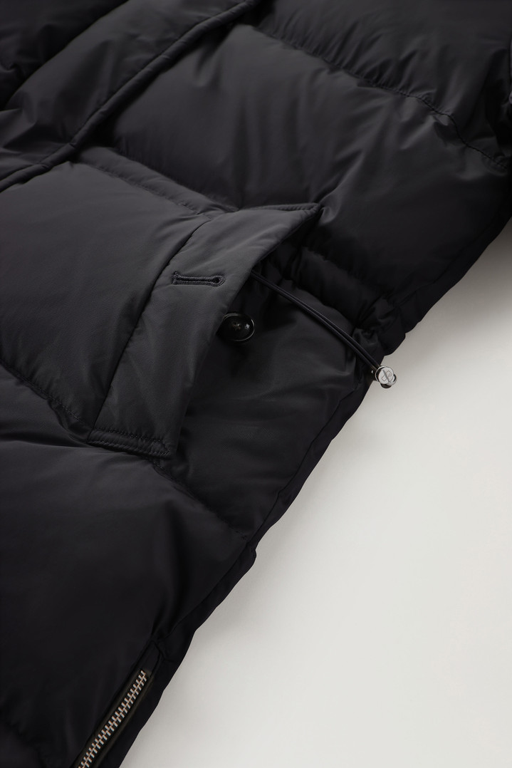 Hooded Alsea Down Jacket in Stretch Nylon Black photo 6 | Woolrich