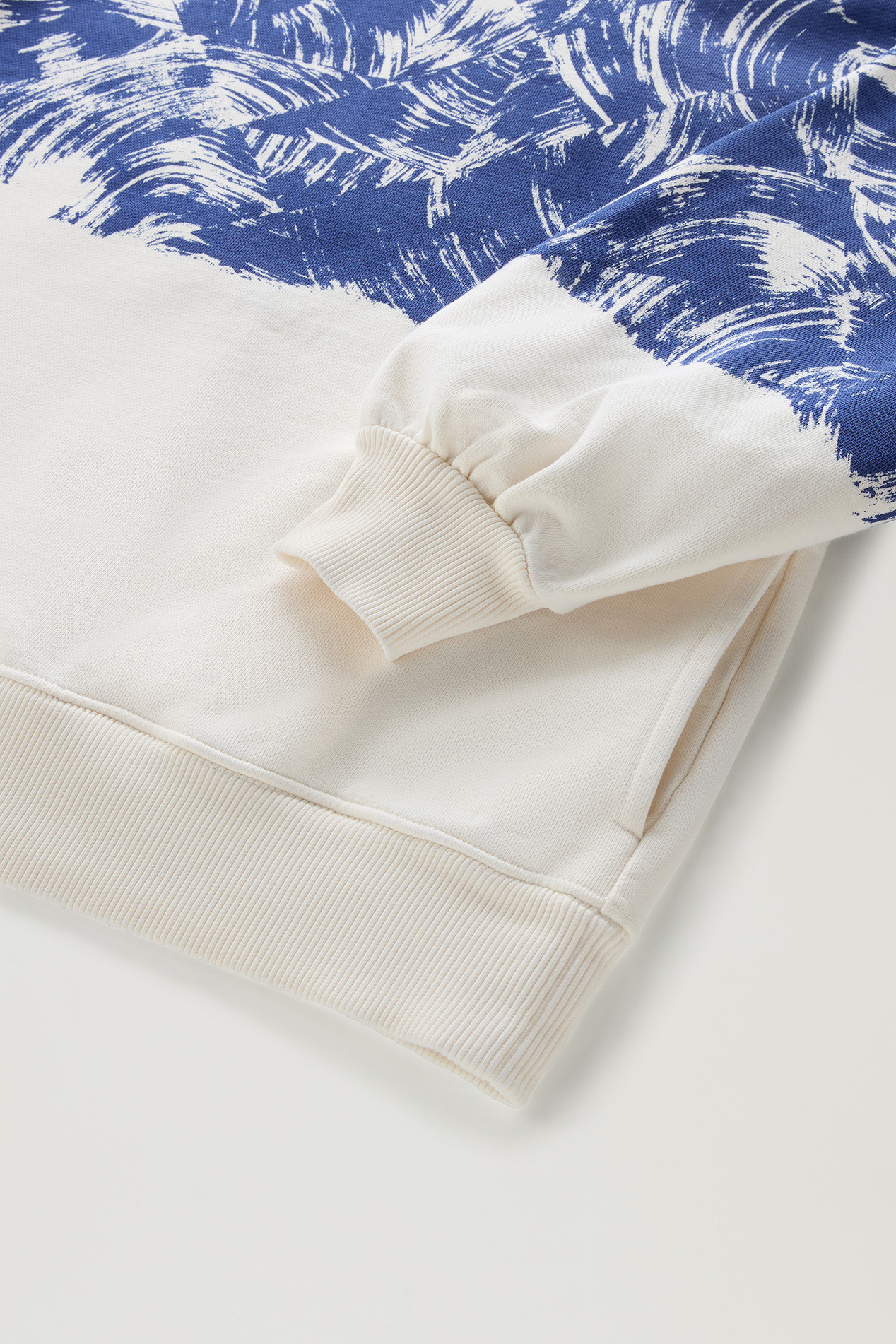 Pure Cotton Sweatshirt with Print and Hood Blue photo 3 | Woolrich