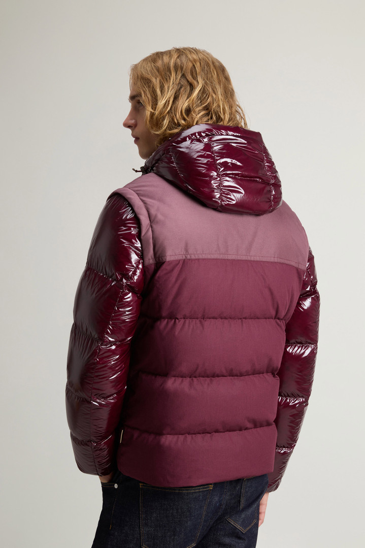 Hybrid Down Jacket with Removable Sleeves and Hood Burgundy photo 3 | Woolrich