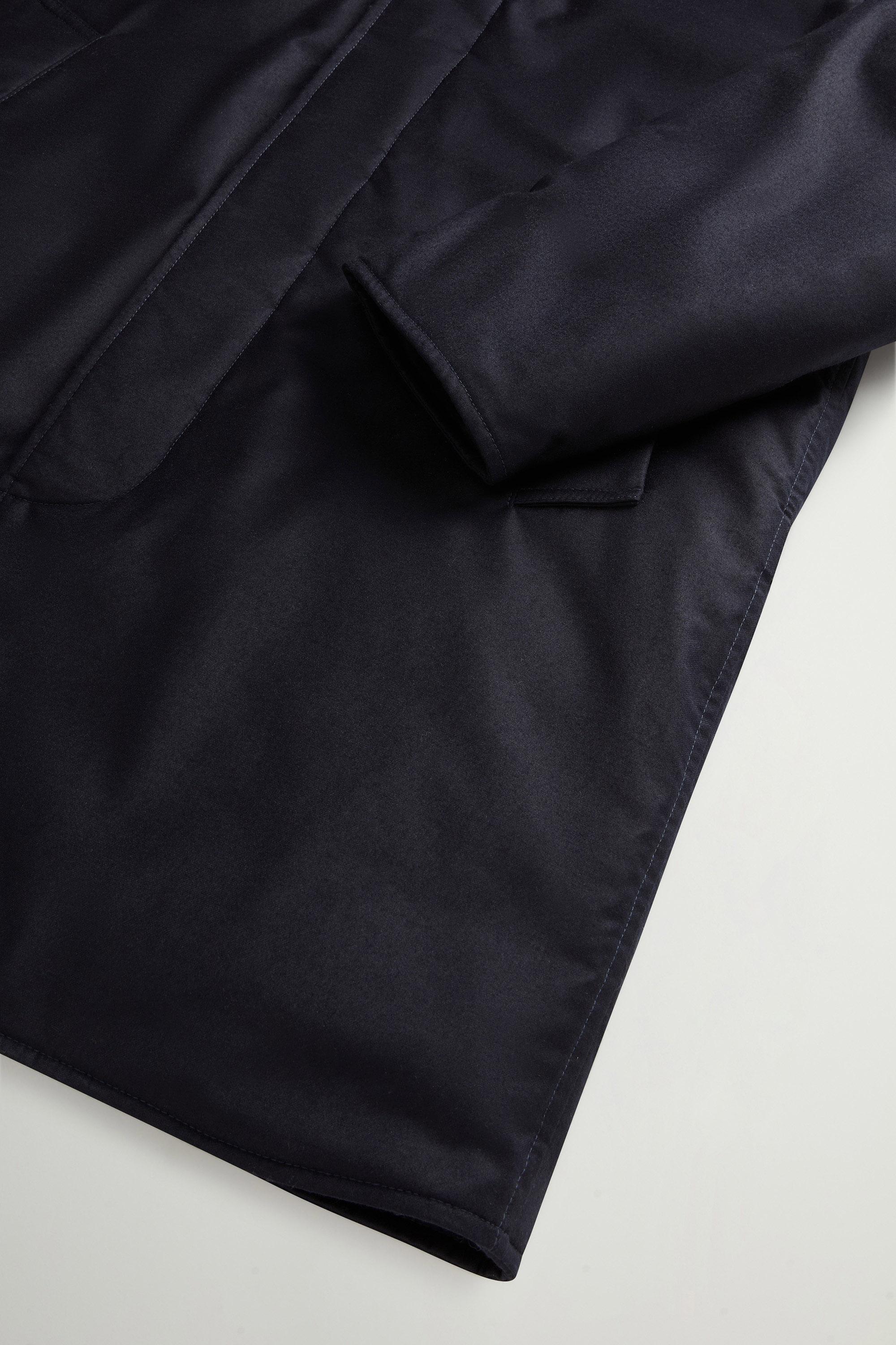 2-in-1 Coat in Italian Virgin Wool and Silk Blue photo 8 | Woolrich