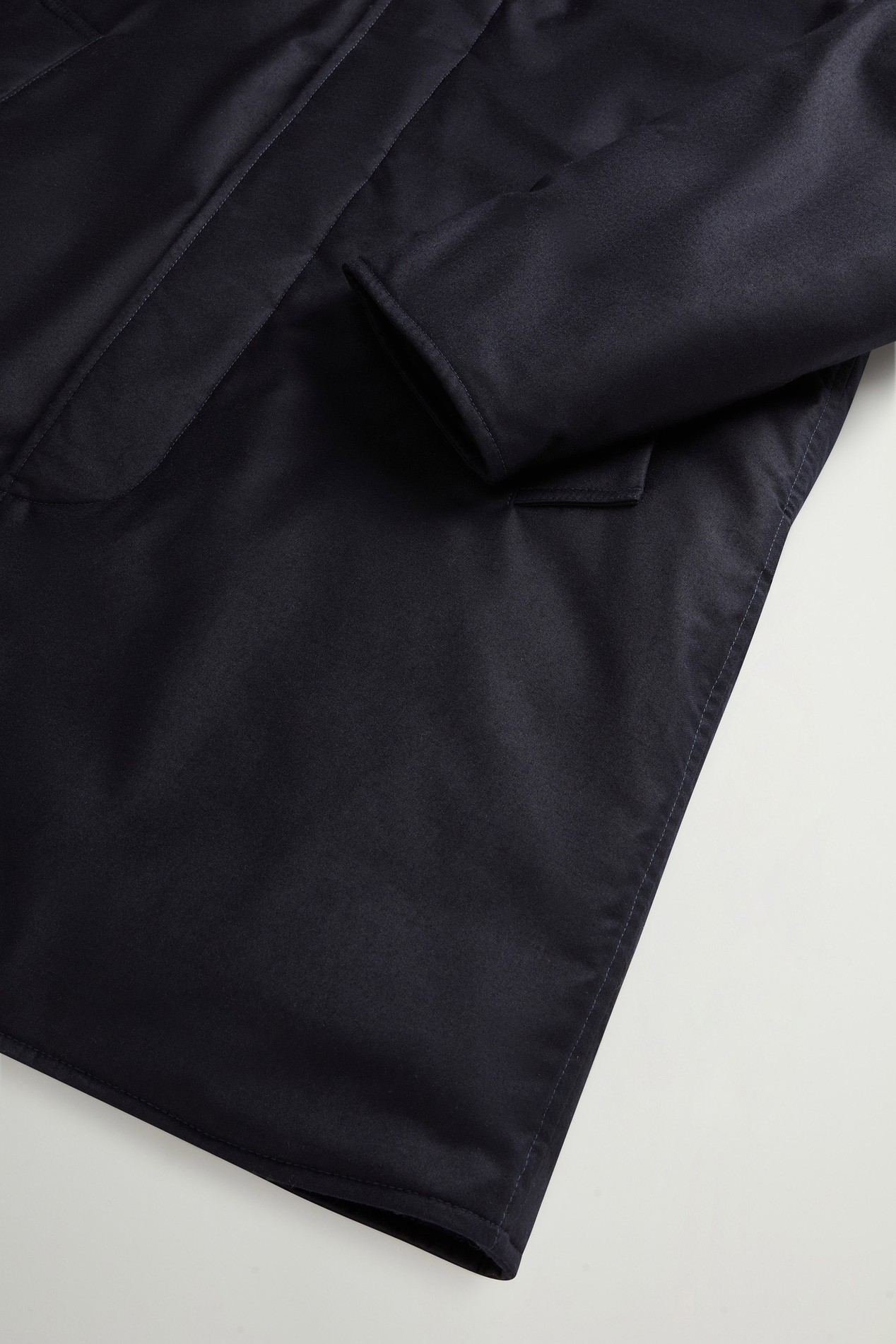 2-in-1 Coat in Italian Virgin Wool and Silk Blue photo 8 | Woolrich