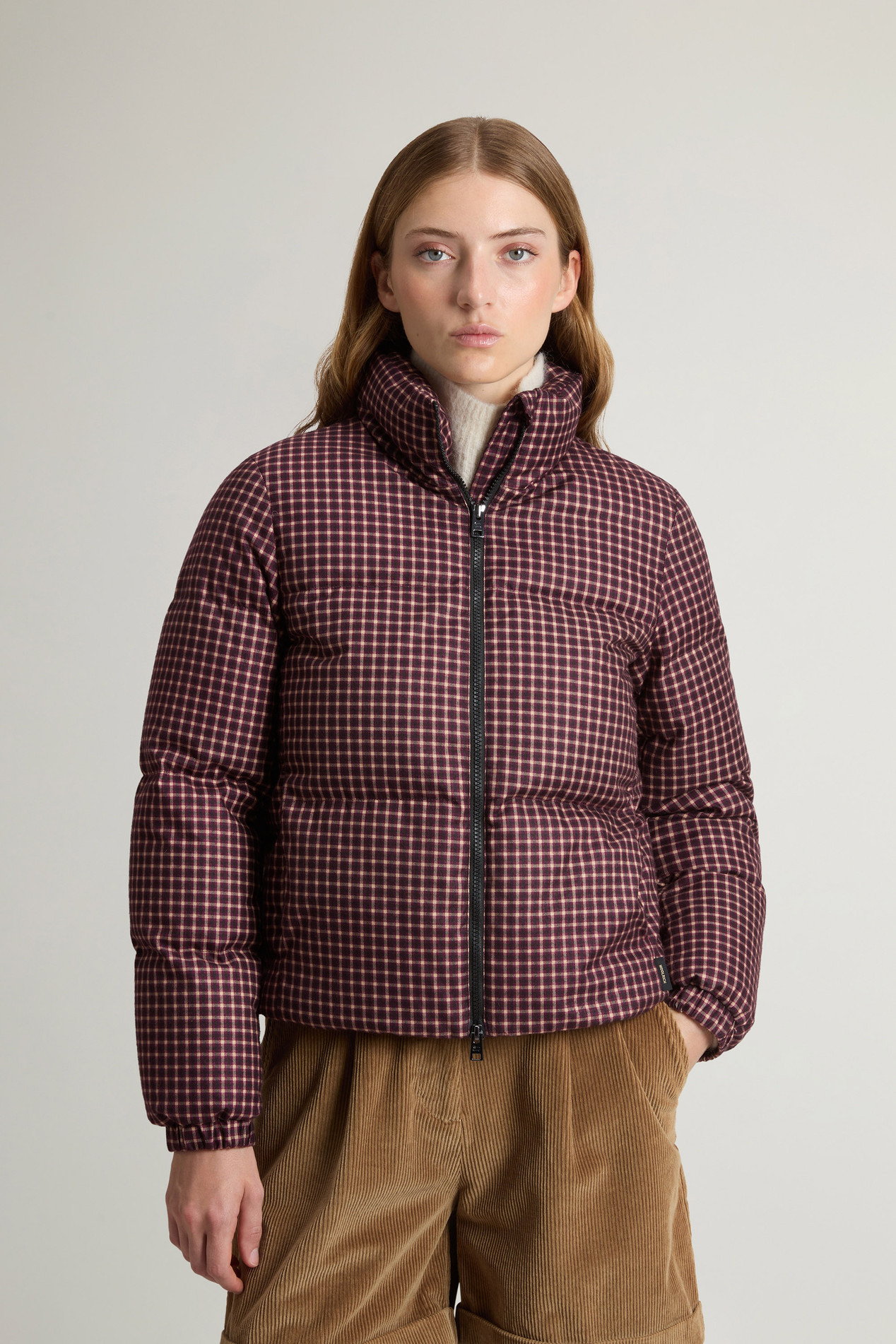 Down Jacket in Two-Layered Fabric Burgundy photo 1 | Woolrich