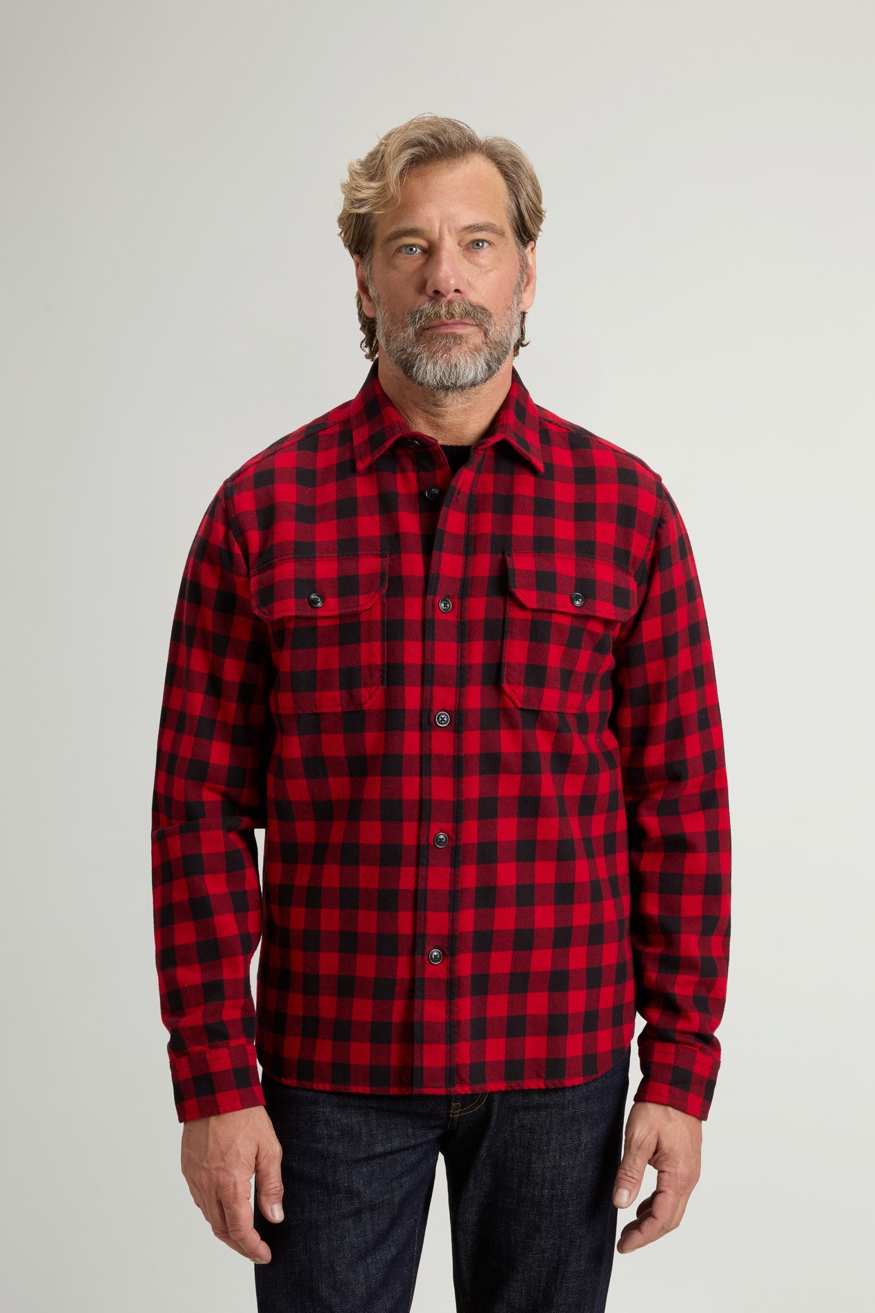 HEAVY COTTON SHIRT Rot photo 1 | Woolrich