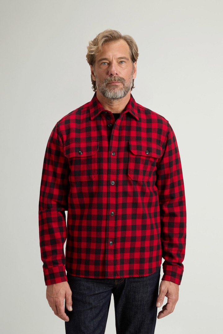 HEAVY COTTON SHIRT Rot photo 1 | Woolrich