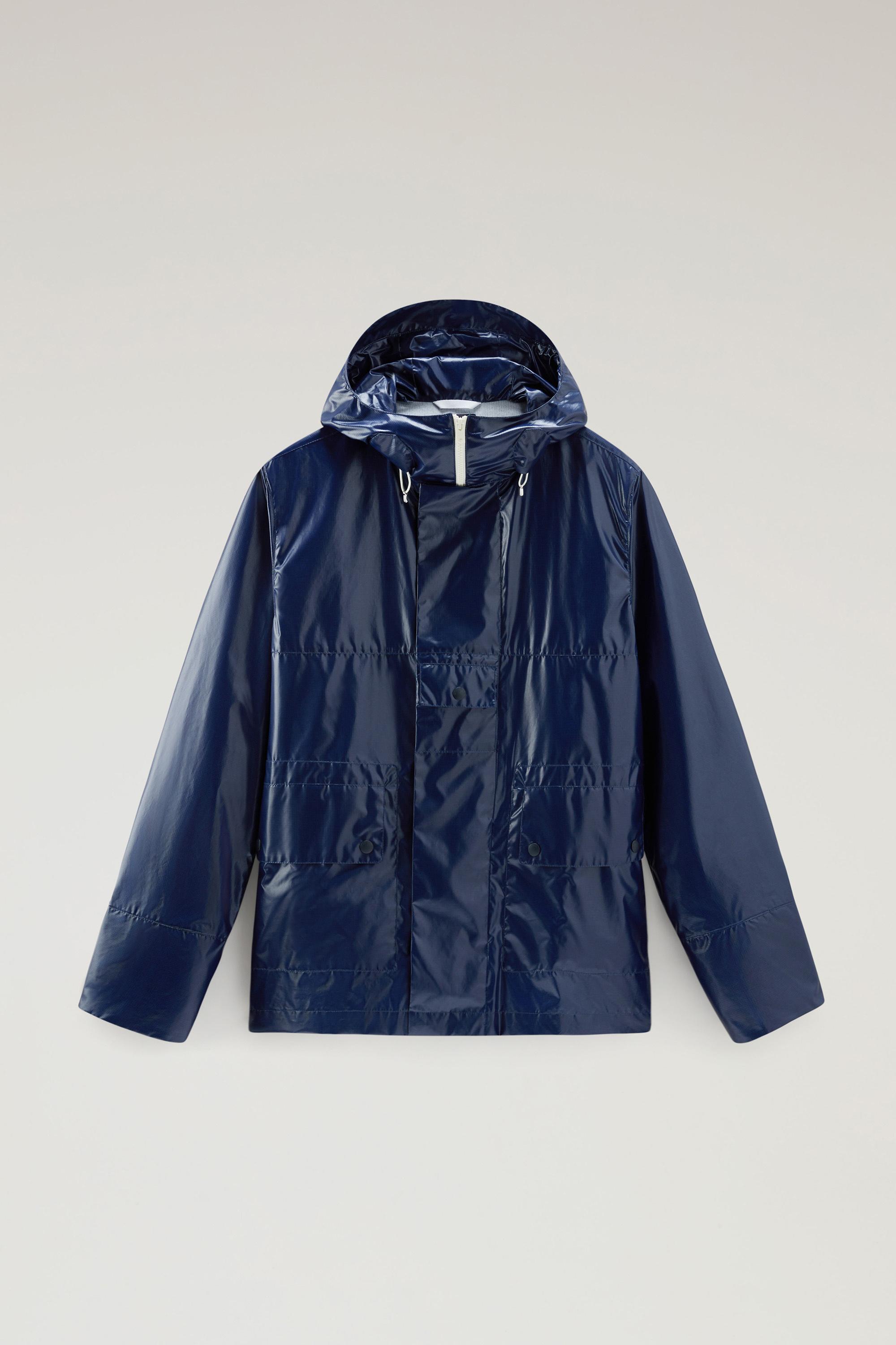 Resine Jacket in Ripstop Fabric with Hood Blue photo 1 | Woolrich