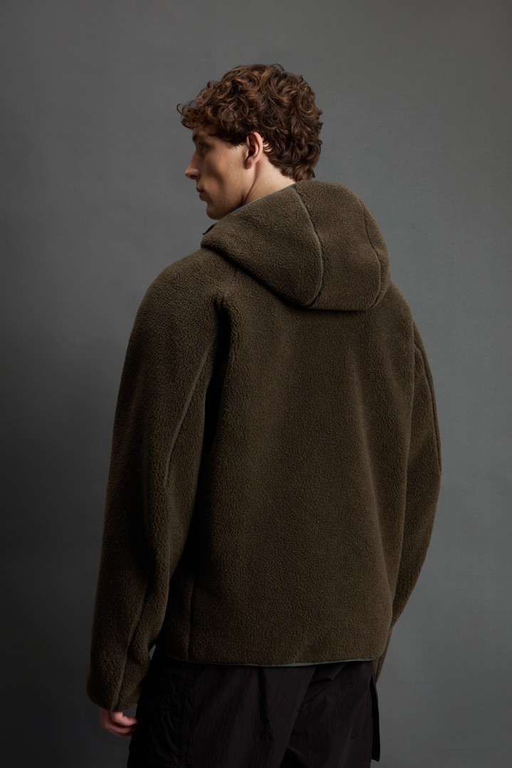 Felpa ibrida full-zip con cappuccio Verde photo 5 | Woolrich