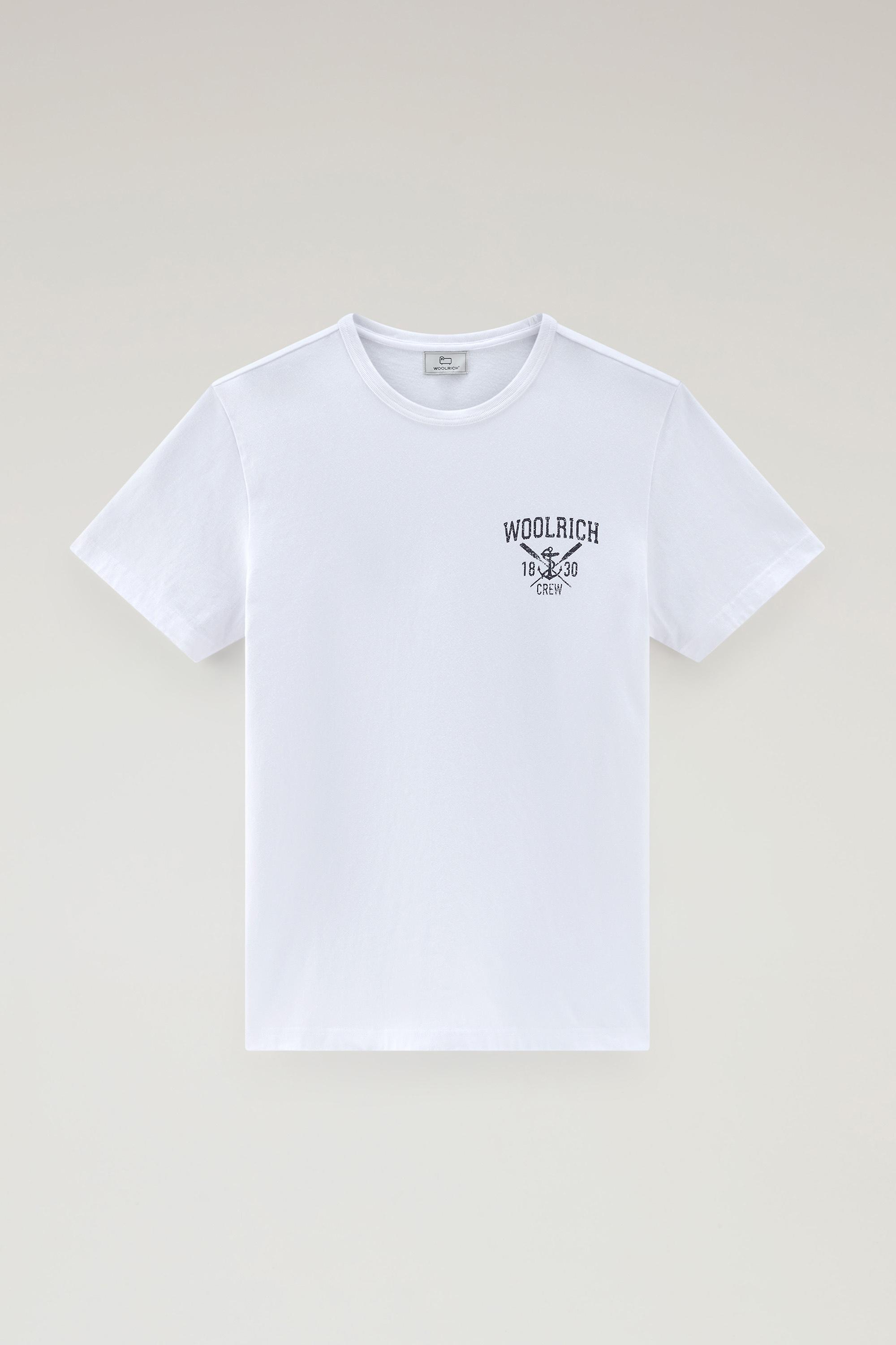 Pure Cotton Nautical Print T-Shirt White photo 1 | Woolrich