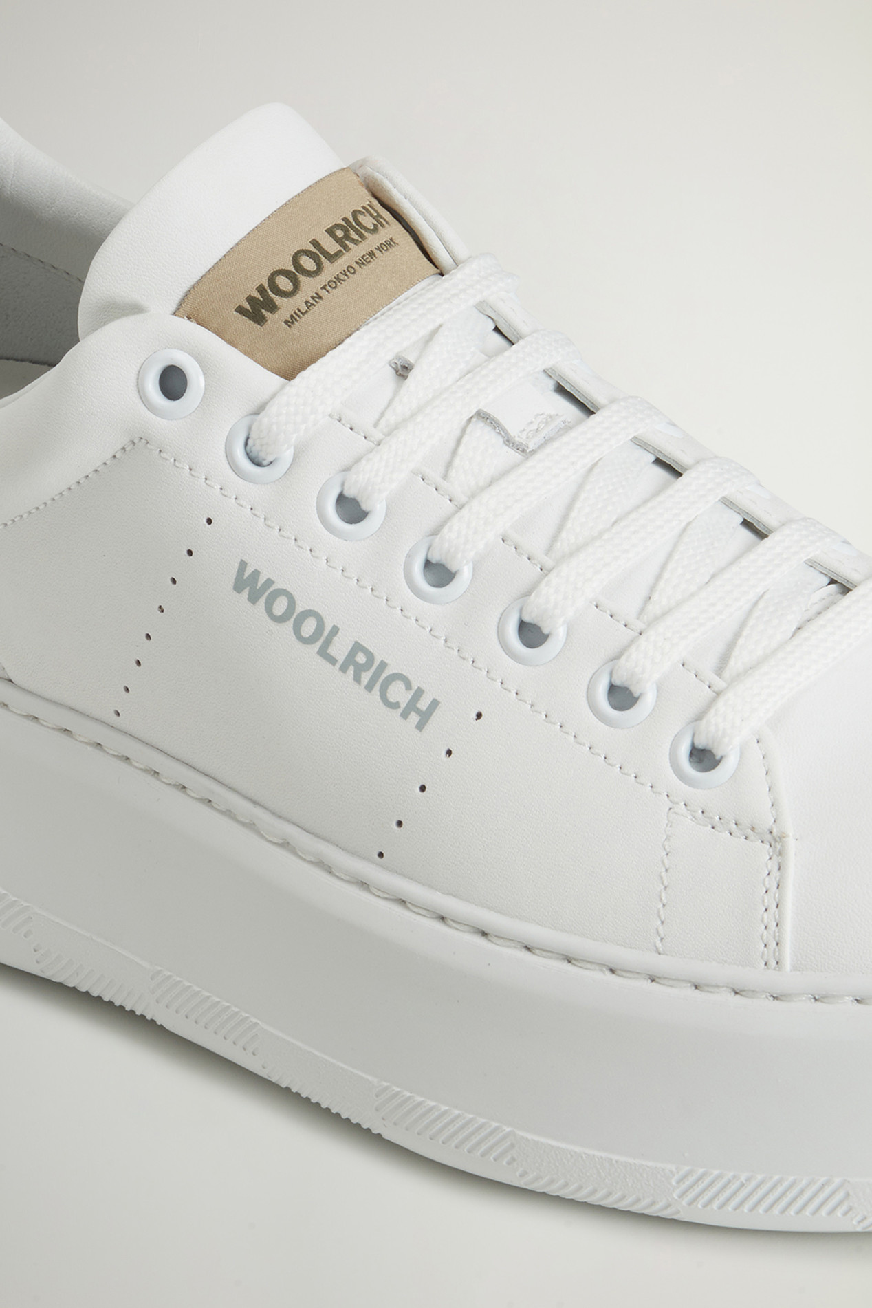 Chunky Court Leather Sneakers White photo 5 | Woolrich