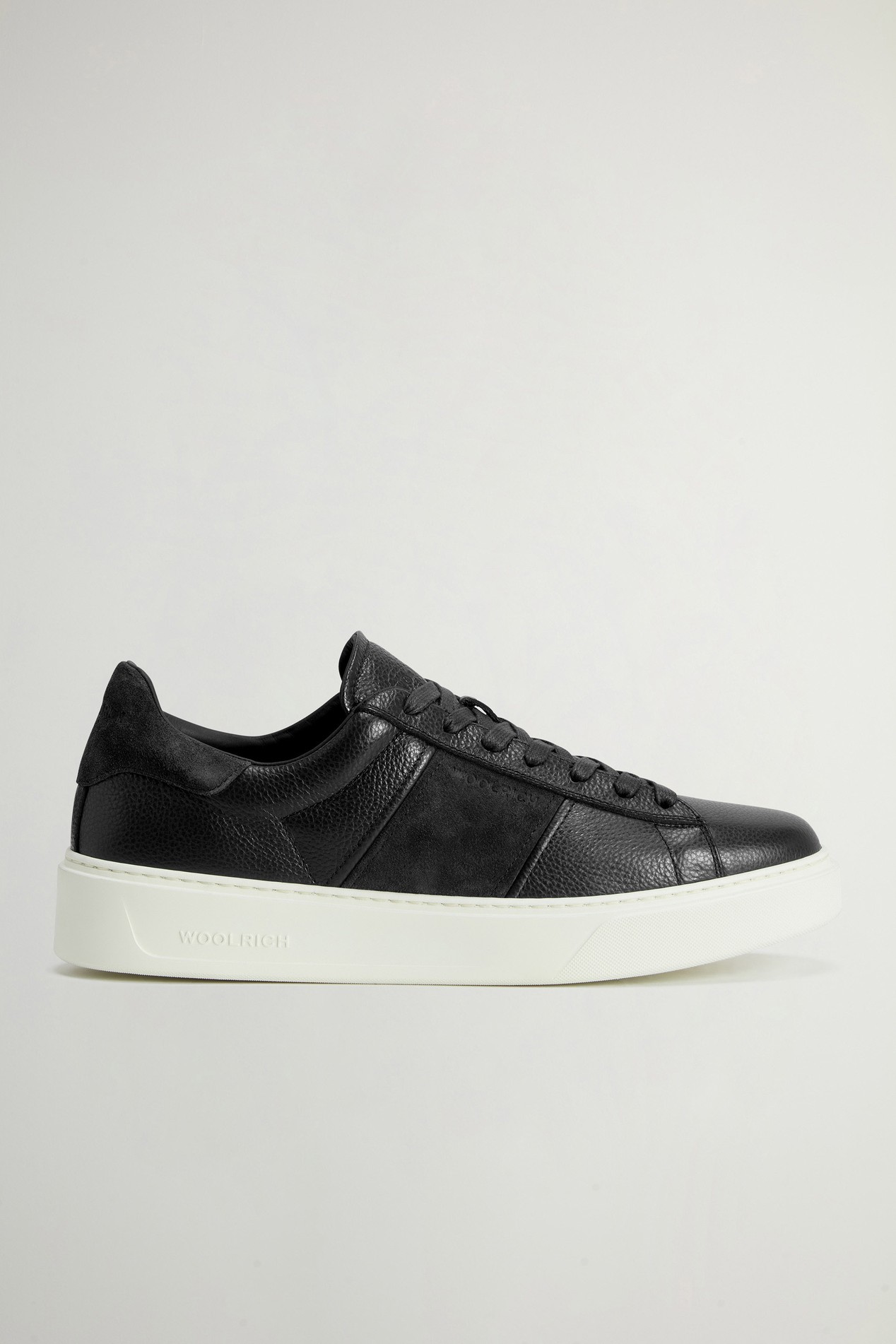 Classic Court Sneakers in Leather and Suede Blue photo 1 | Woolrich