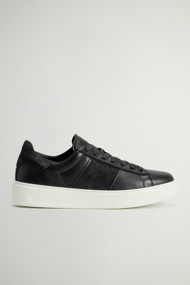 Classic Court Sneakers in Leather and Suede Blue photo 1 | Woolrich