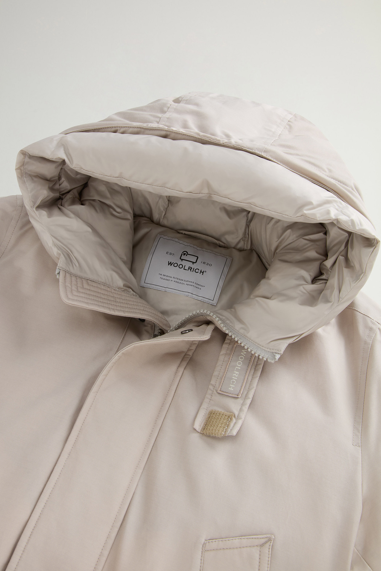 Polar Parka in Ramar Cloth with High Collar Beige photo 6 | Woolrich