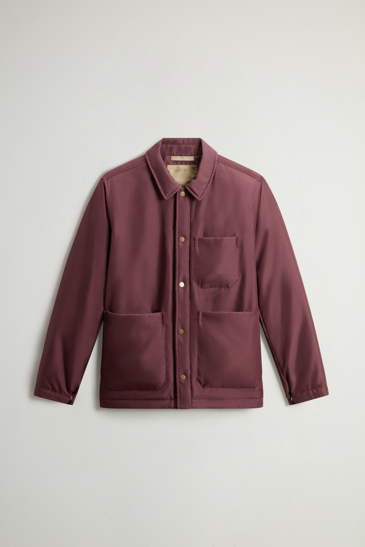 Padded Overshirt in Recycled CORDURA® Nylon Burgundy photo 5 | Woolrich