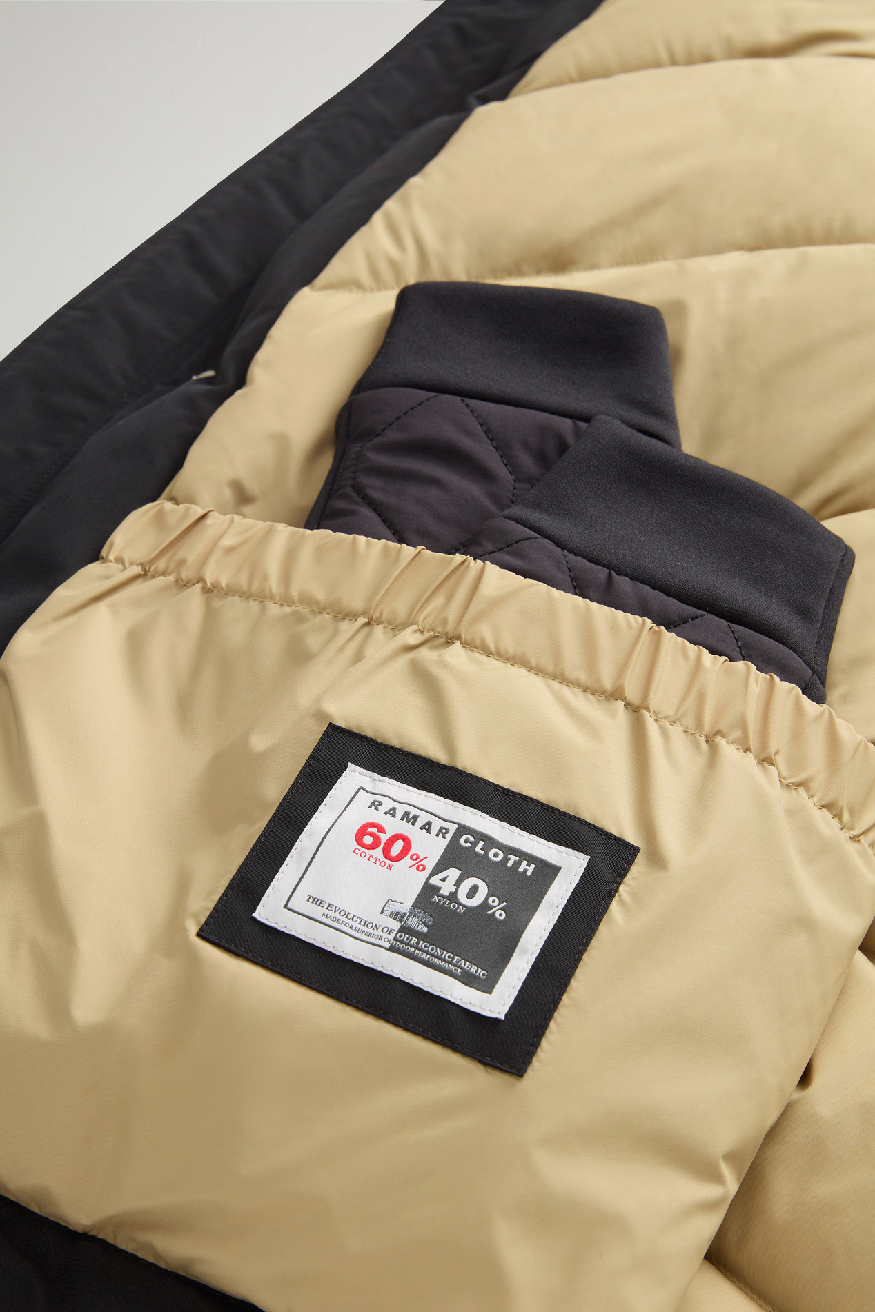 Arctic Anorak in Ramar Cloth with Detachable Fur Black photo 10 | Woolrich