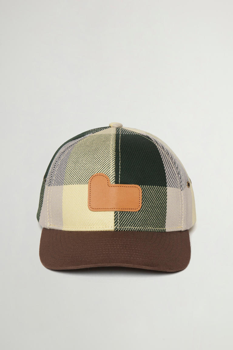 Baseballkappe aus reiner Baumwolle mit Karomuster Gelb photo 1 | Woolrich