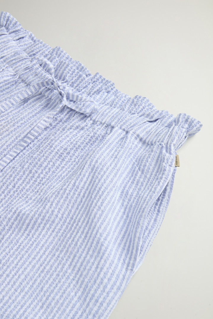Seersucker Cotton Shorts Blue photo 3 | Woolrich