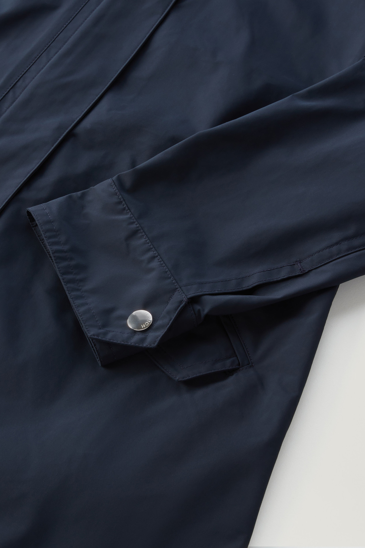 Long Summer Parka in Urban Touch Fabric with Hood Blue photo 4 | Woolrich