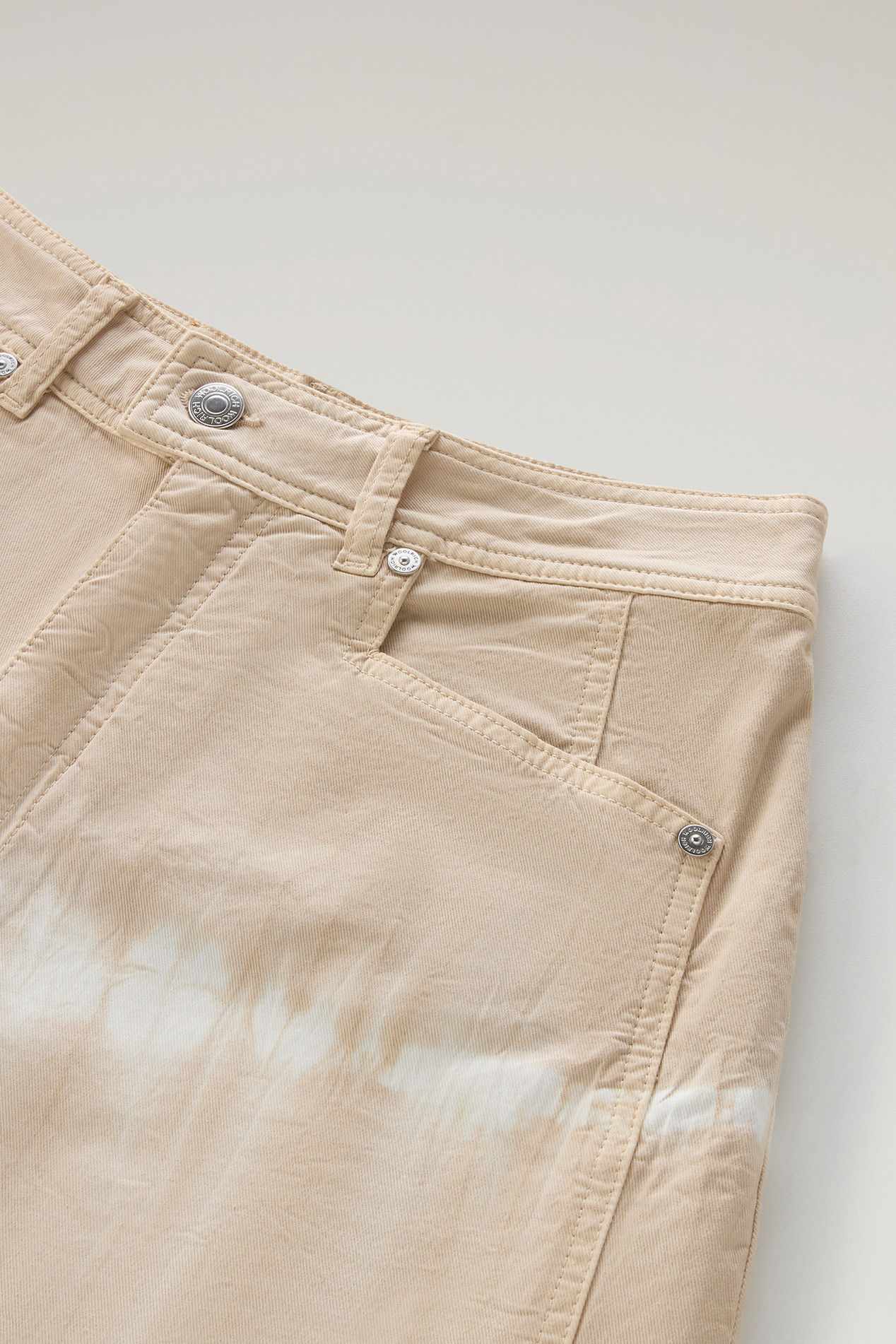 COTTON TWILL TIE DYE SHORT Beige photo 3 | Woolrich