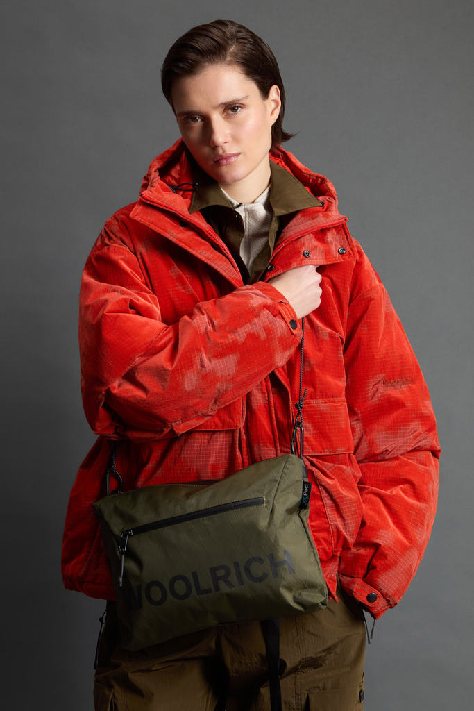 Crossbody Bag with Logo in X-PAC by Todd Snyder Green photo 9 | Woolrich