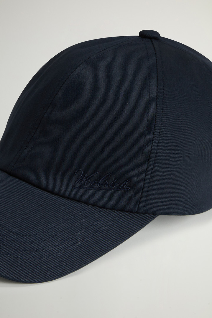 Cotton Twill Cap with Embroidered Logo Blue photo 3 | Woolrich