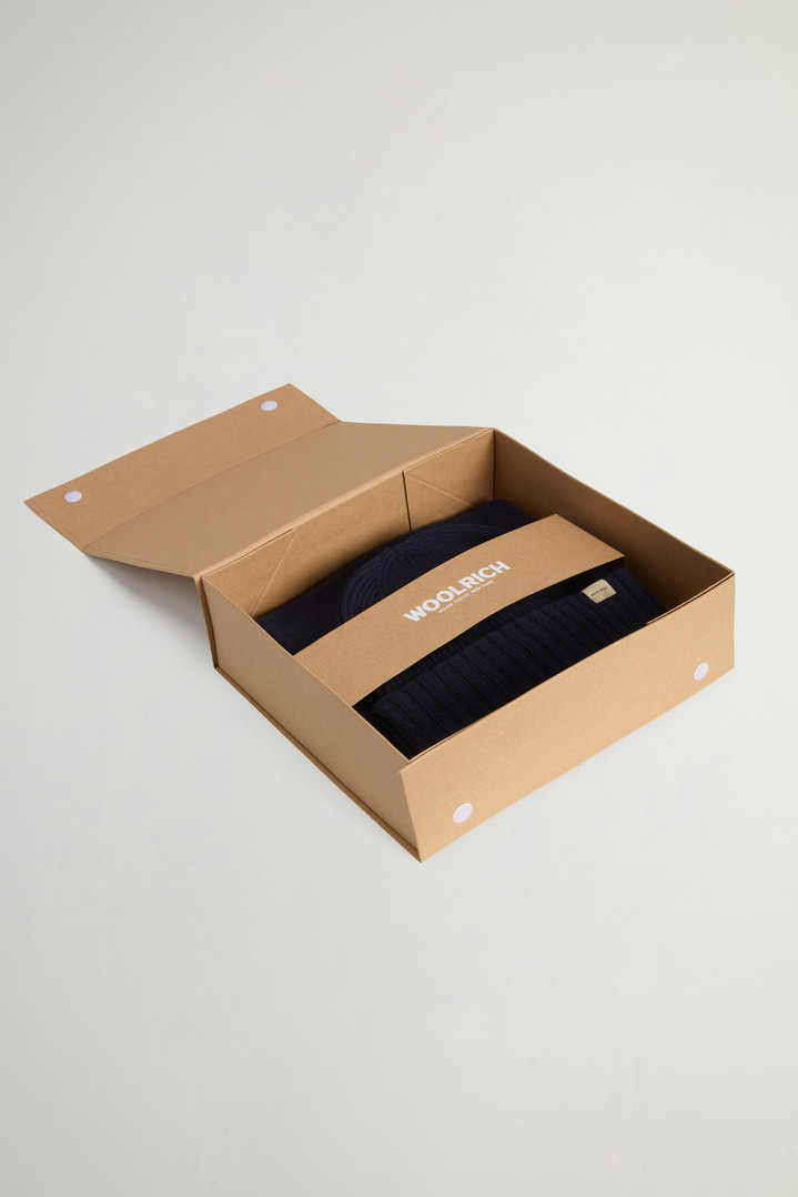 Gift Set with Wool-Blend Beanie and Scarf Blue photo 3 | Woolrich