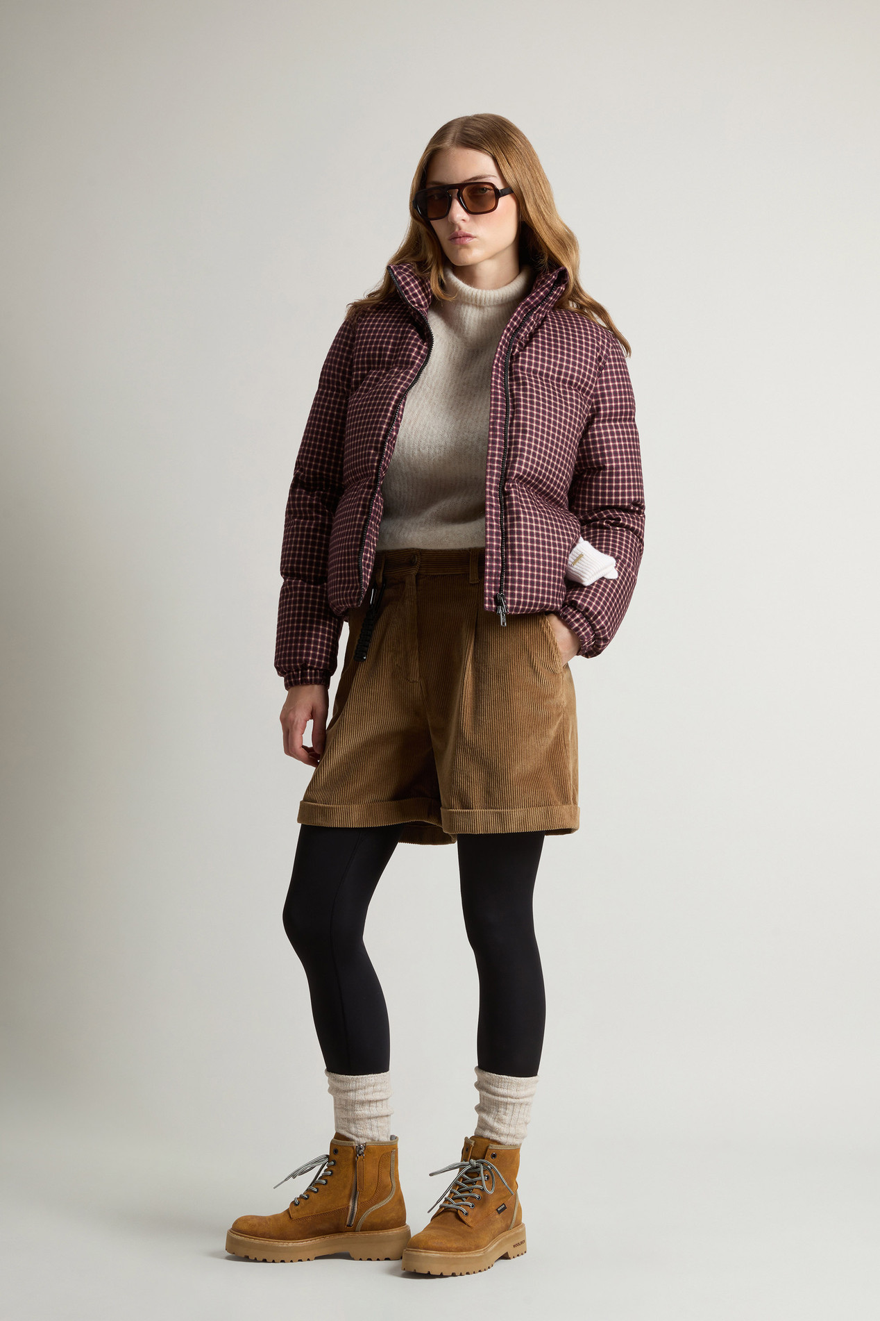 Down Jacket in Two-Layered Fabric Burgundy photo 2 | Woolrich