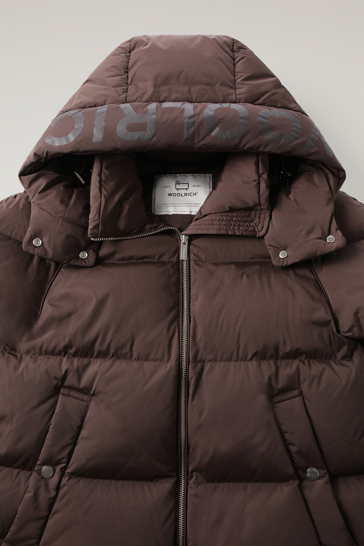 Alsea Short Down Jacket with Detachable Hood Brown photo 2 | Woolrich