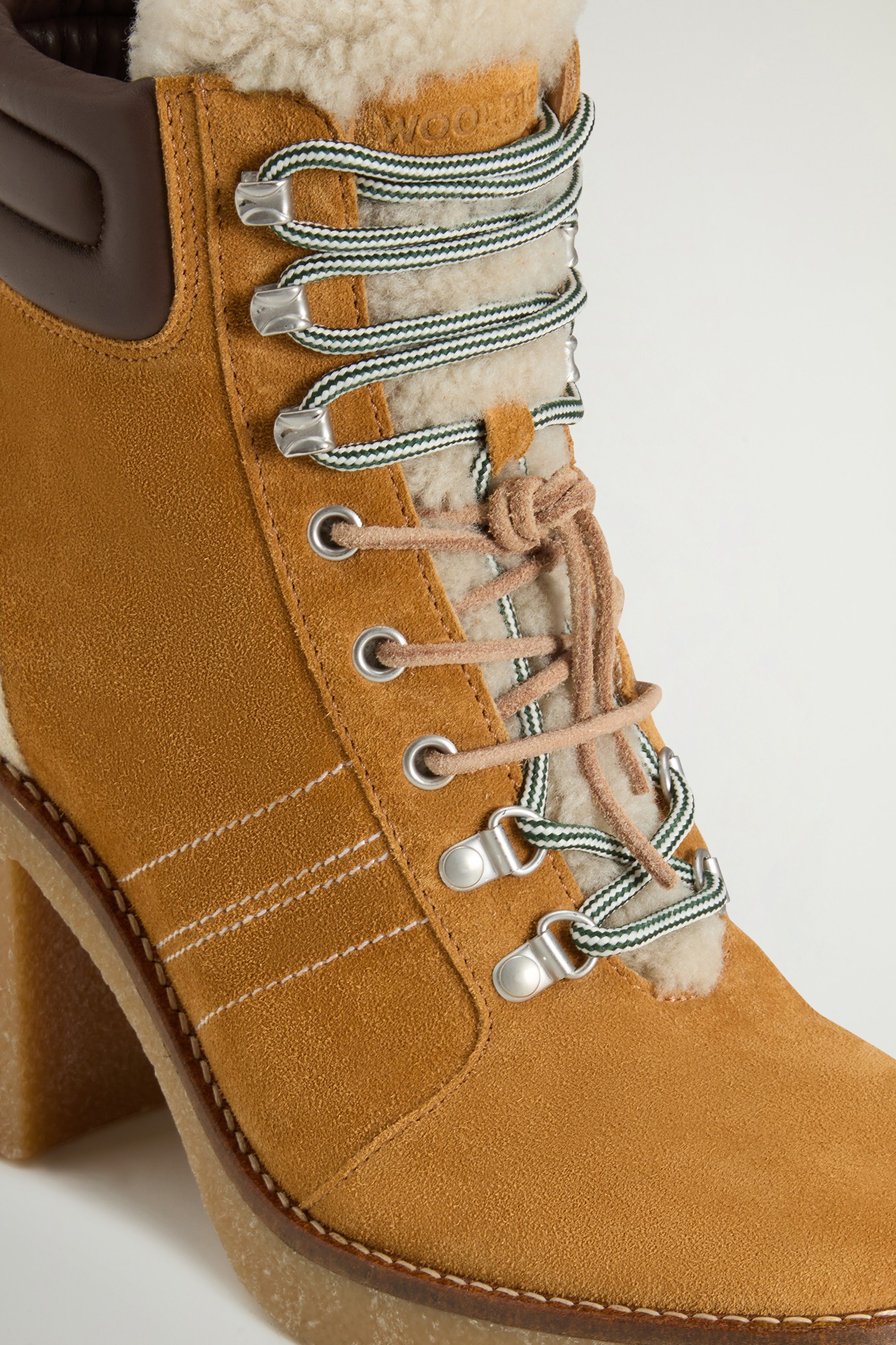 Landhill Ankle Boots in Suede and Cowhide Leather Beige photo 5 | Woolrich