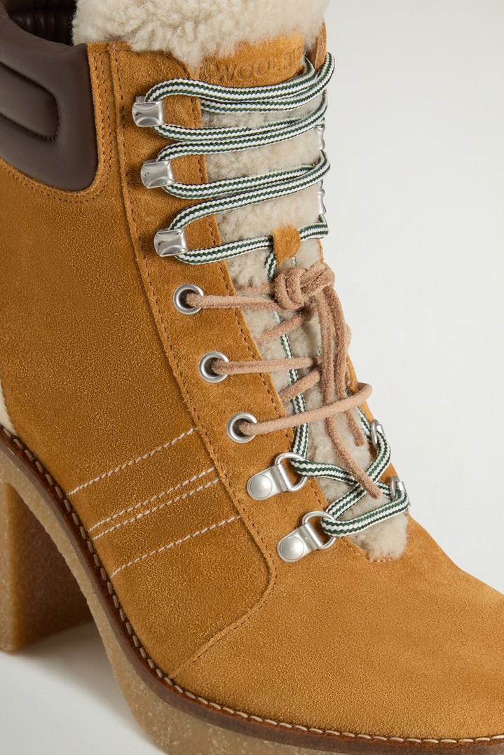 Landhill Ankle Boots in Suede and Cowhide Leather Beige photo 5 | Woolrich