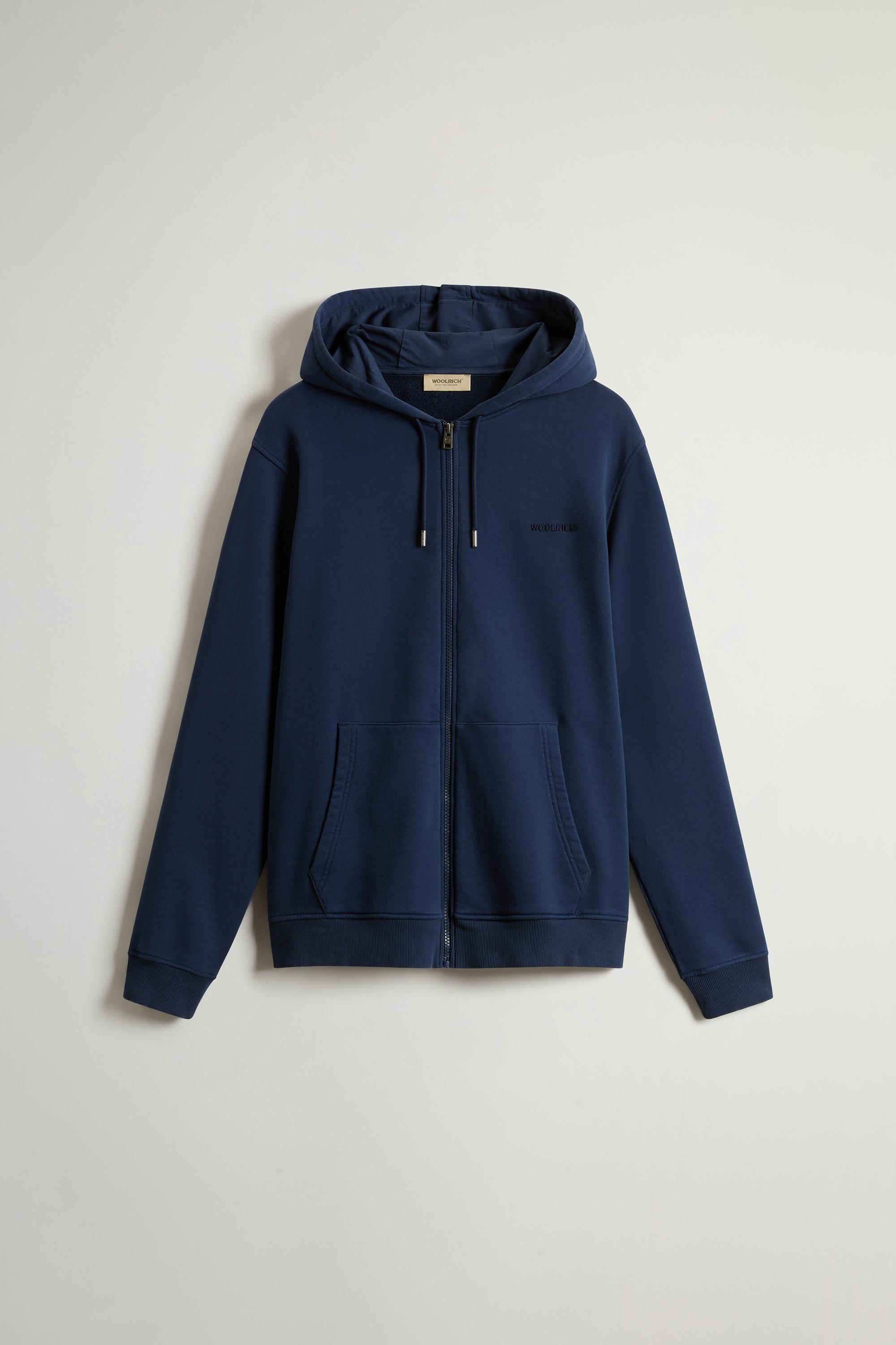 Hoodie in Light Cotton-Blend Fabric Blue photo 5 | Woolrich