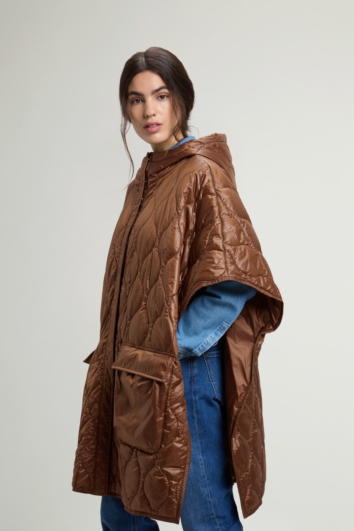 Quilted Cape in Urban Light Nylon Brown photo 4 | Woolrich