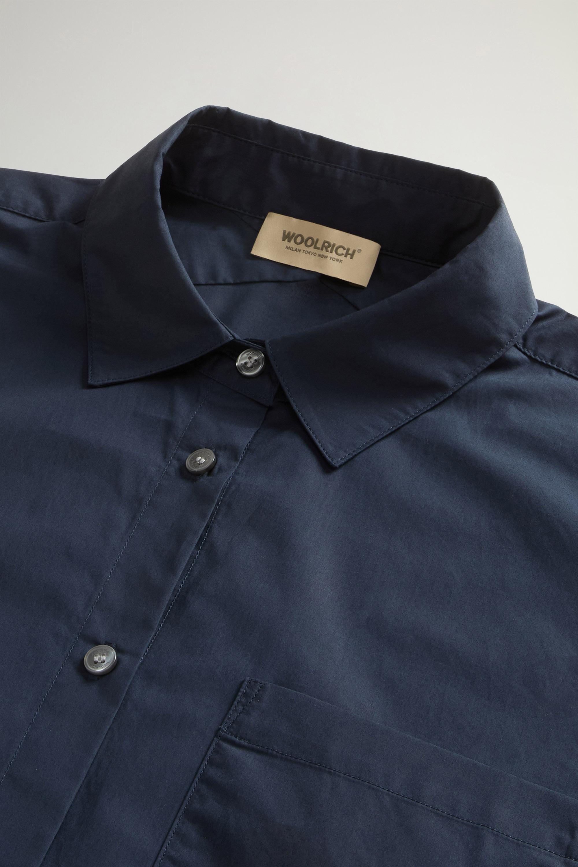 COTTON POPLIN BOYFRIEND SHIRT Blue photo 6 | Woolrich