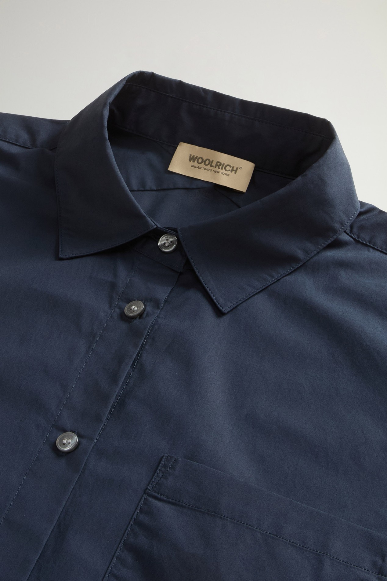 COTTON POPLIN BOYFRIEND SHIRT Blue photo 6 | Woolrich