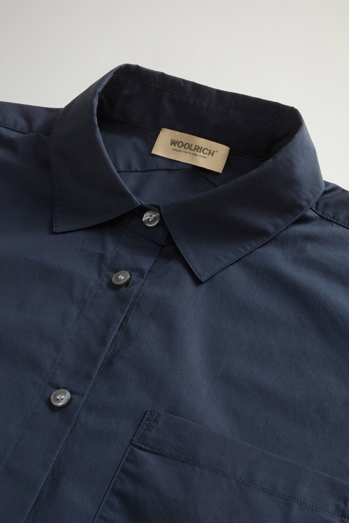 COTTON POPLIN BOYFRIEND SHIRT Blue photo 6 | Woolrich