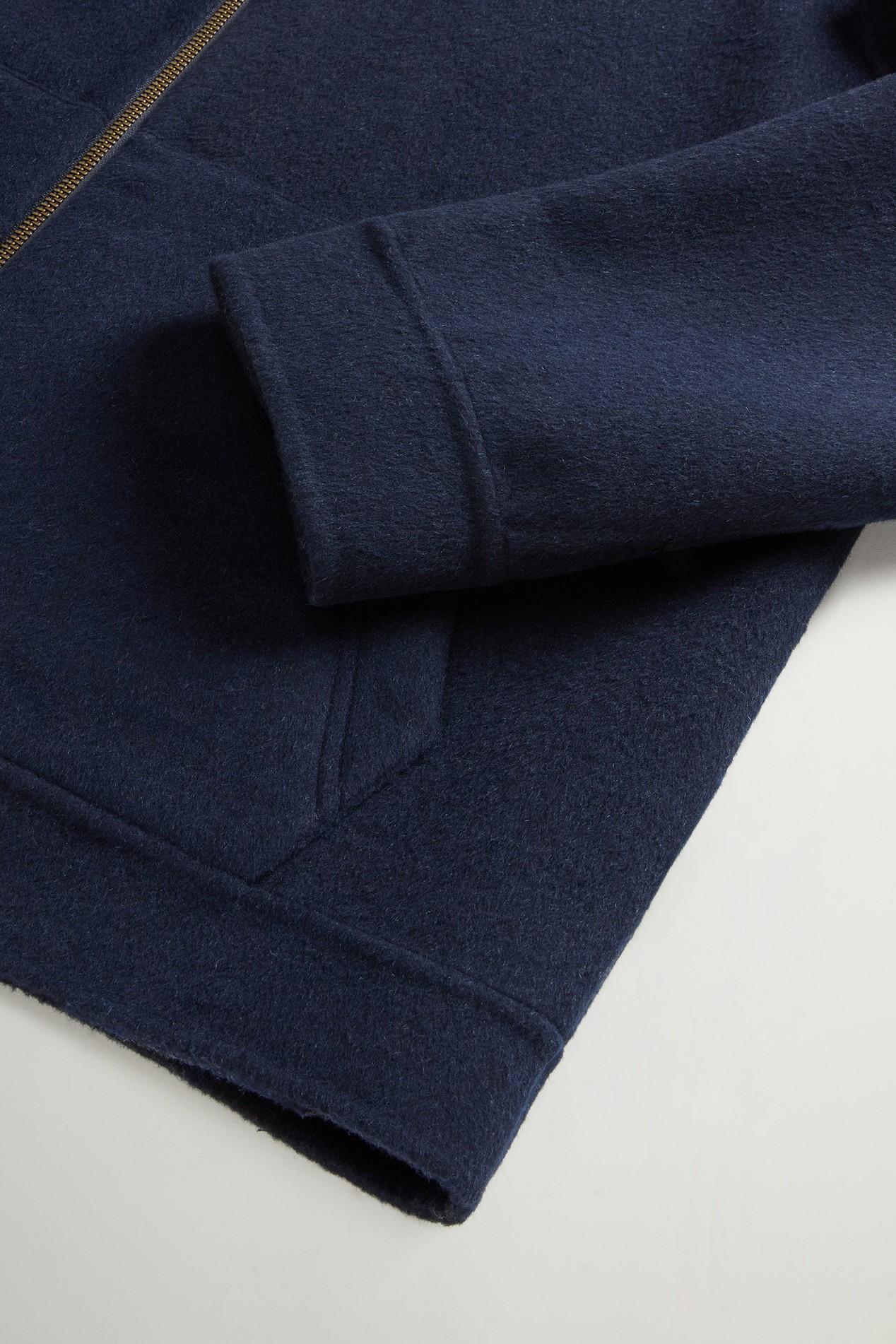 Wool-Blend Jacket with Hood and Zipper Blue photo 7 | Woolrich