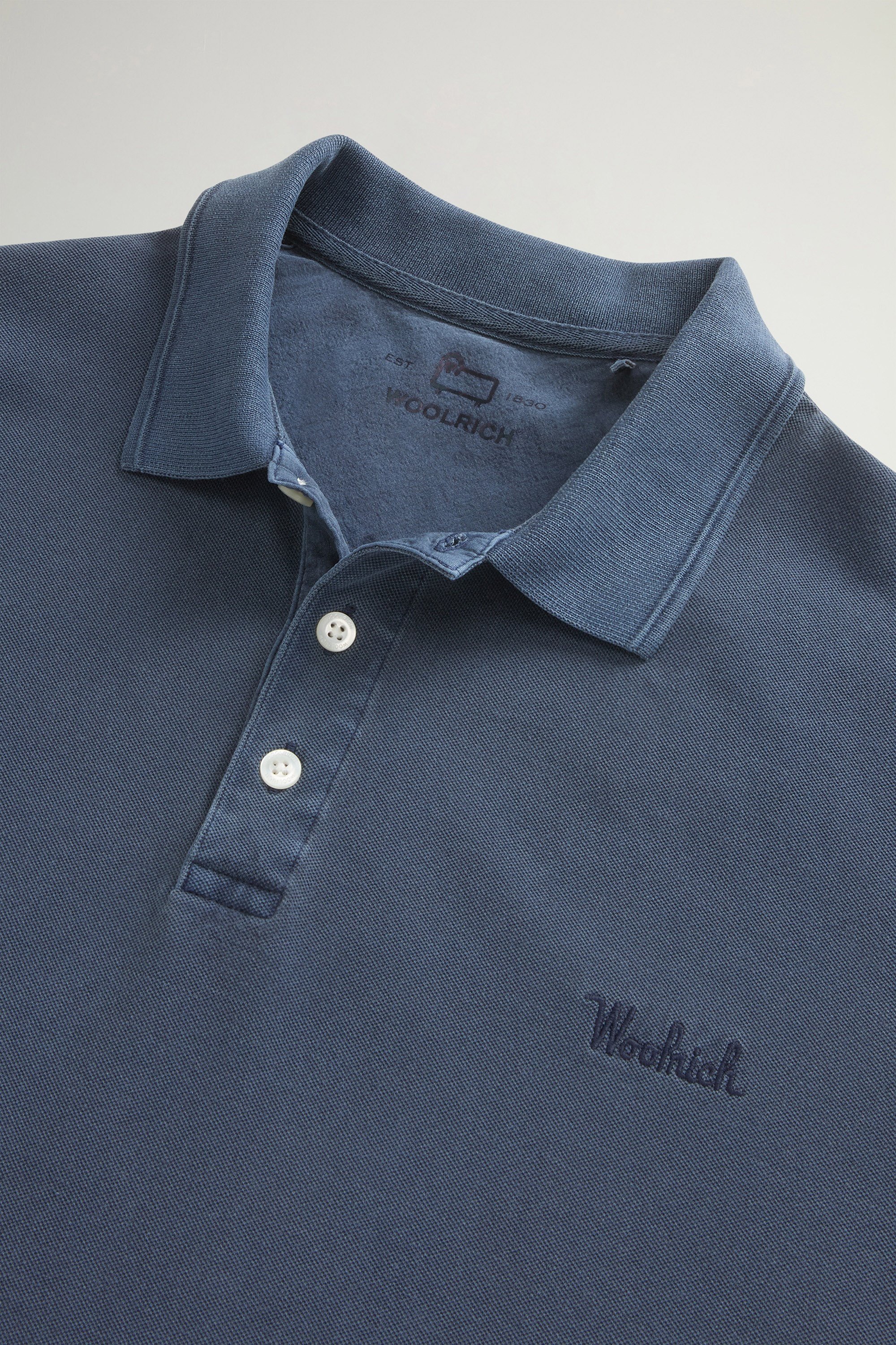 Mackinack Polo teint en pièce en sergé de coton stretch Bleu photo 6 | Woolrich