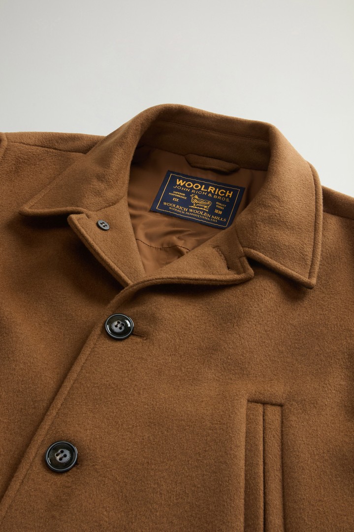 Coat in double-face Melton wool blend Brown photo 6 | Woolrich