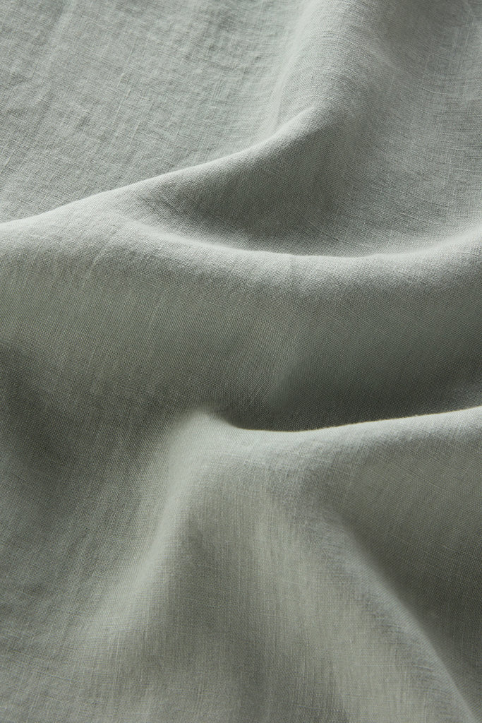 Garment-Dyed Pure Linen Shirt Green photo 5 | Woolrich