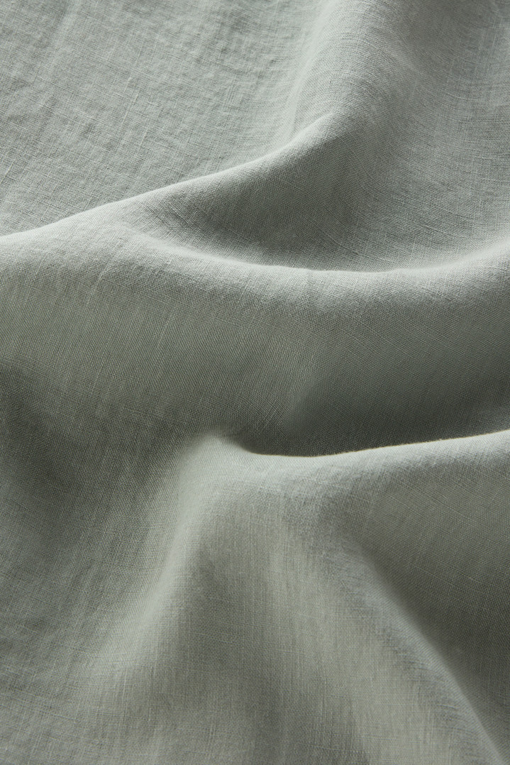 Garment-Dyed Pure Linen Shirt Green photo 5 | Woolrich